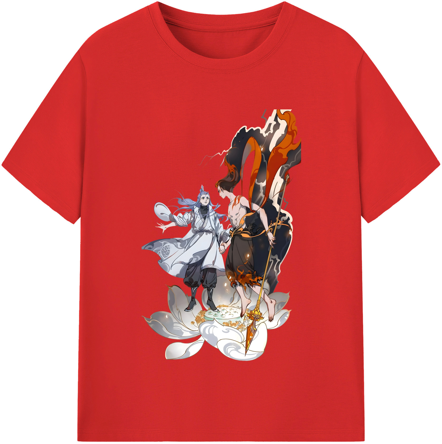 （画像用） Ne Zha 2 ナタ 魔童の大暴れ レディースカジュアルプリントTシャツ（綿100％）