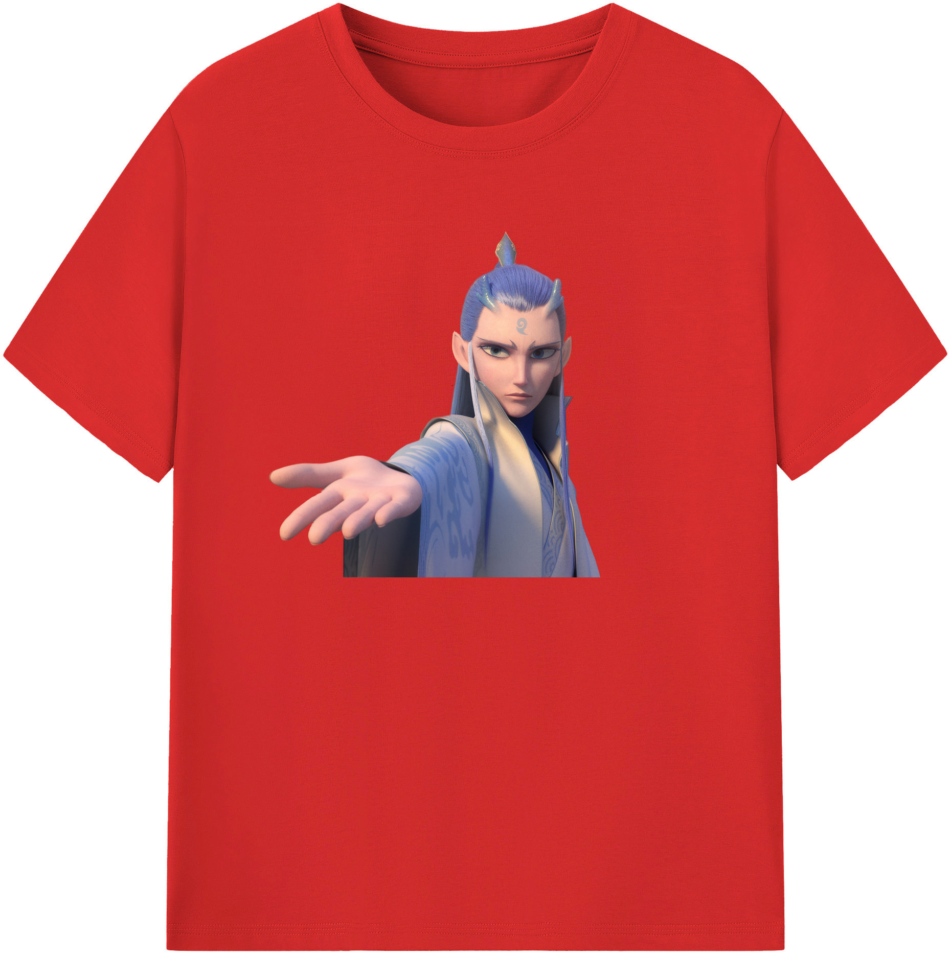 （画像用） Ne Zha 2 ナタ 魔童の大暴れ レディースカジュアルプリントTシャツ（綿100％）