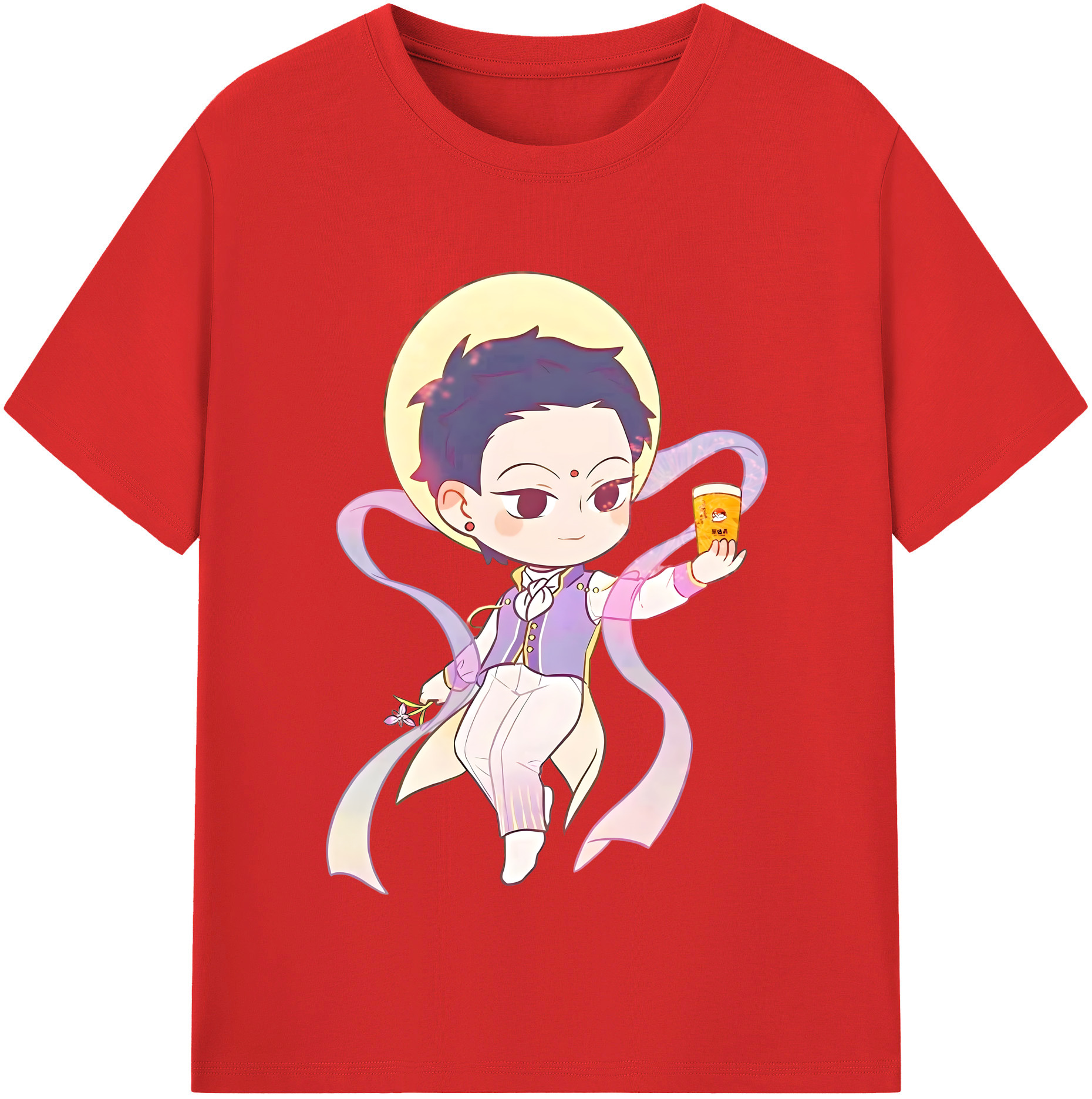 （画像用） Ne Zha 2 ナタ 魔童の大暴れ レディースカジュアルプリントTシャツ（綿100％）