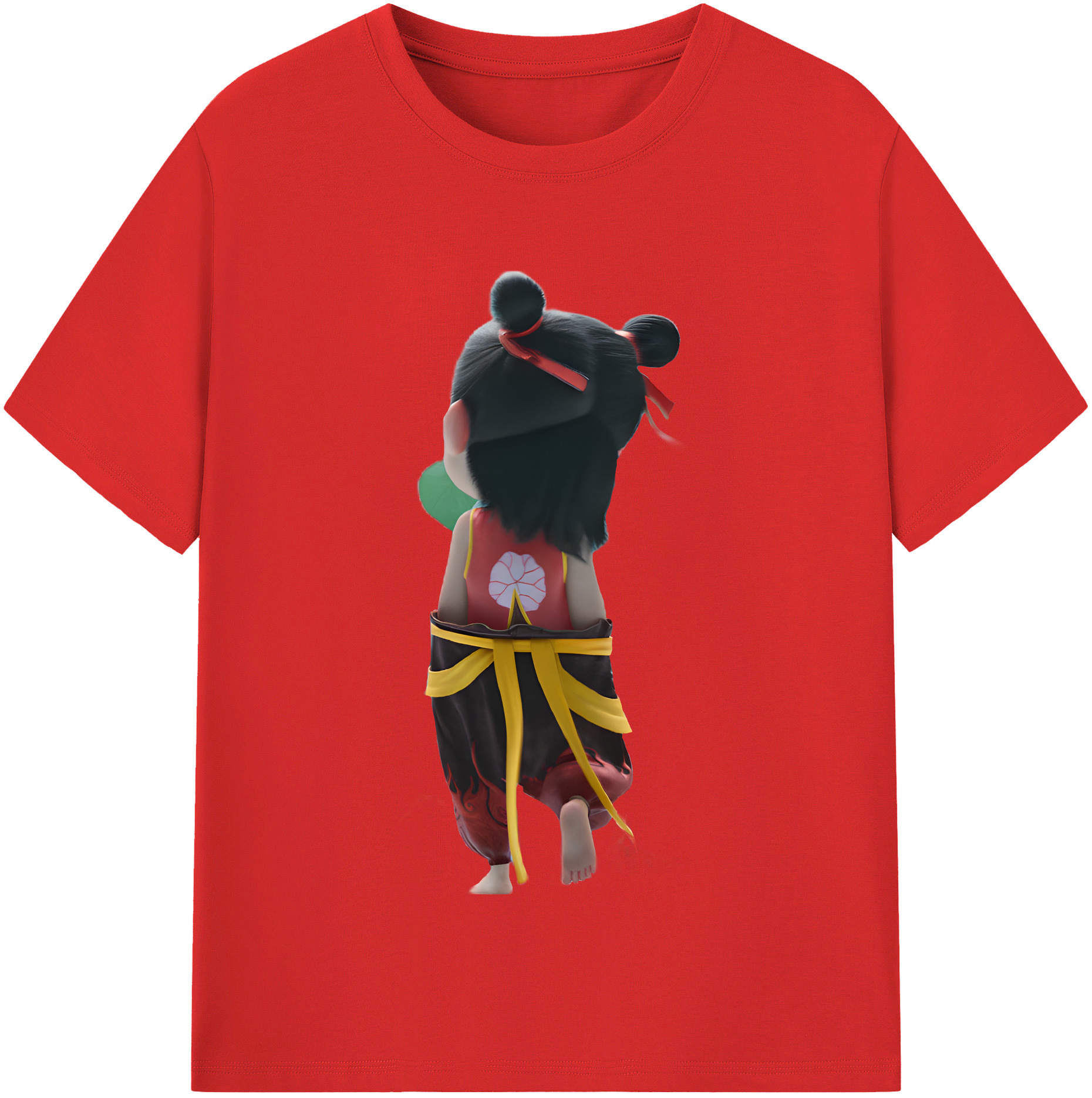 （画像用） Ne Zha 2 ナタ 魔童の大暴れ レディースカジュアルプリントTシャツ（綿100％）