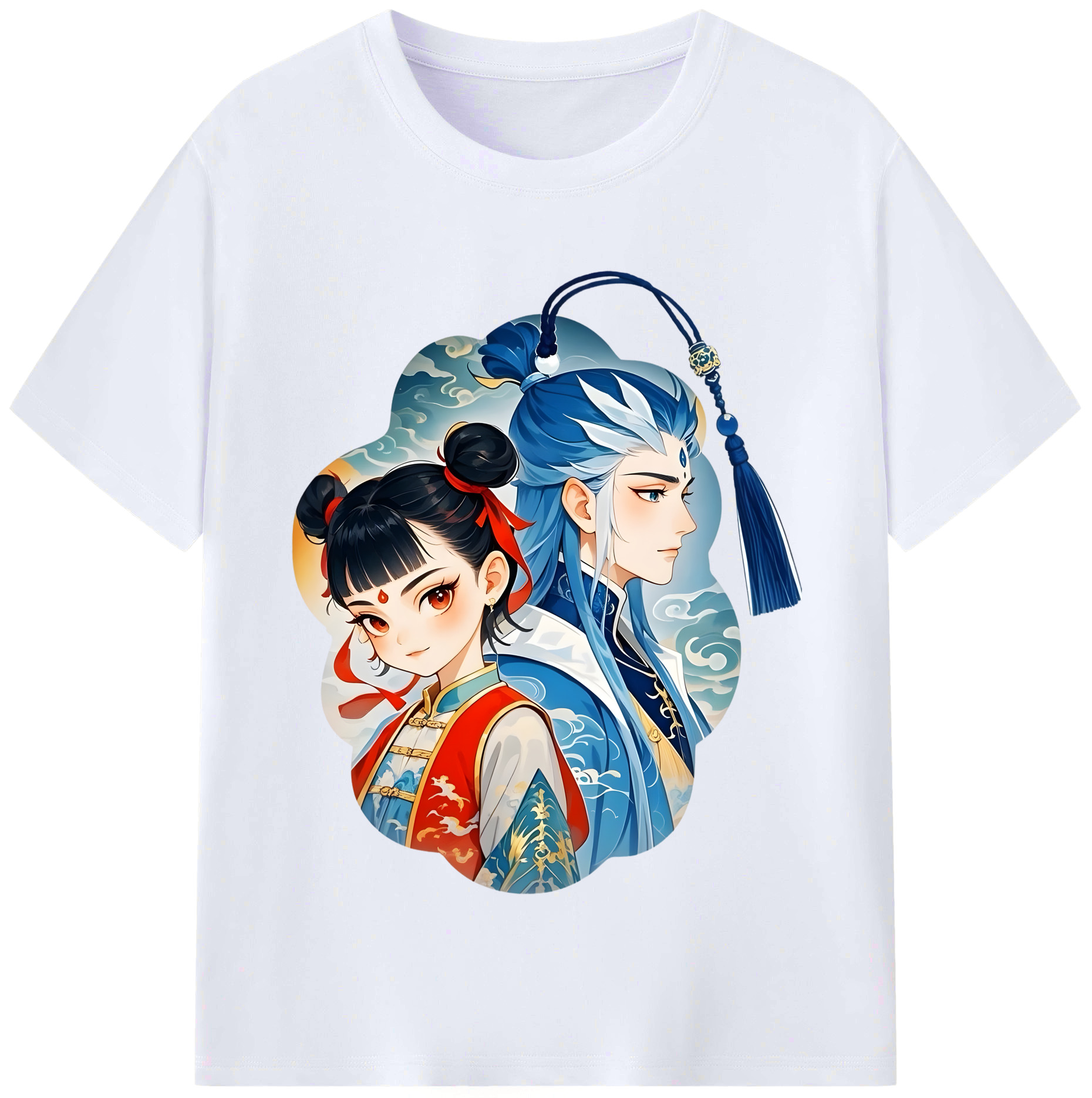 （画像用） Ne Zha 2 ナタ 魔童の大暴れ レディースカジュアルプリントTシャツ（綿100％）