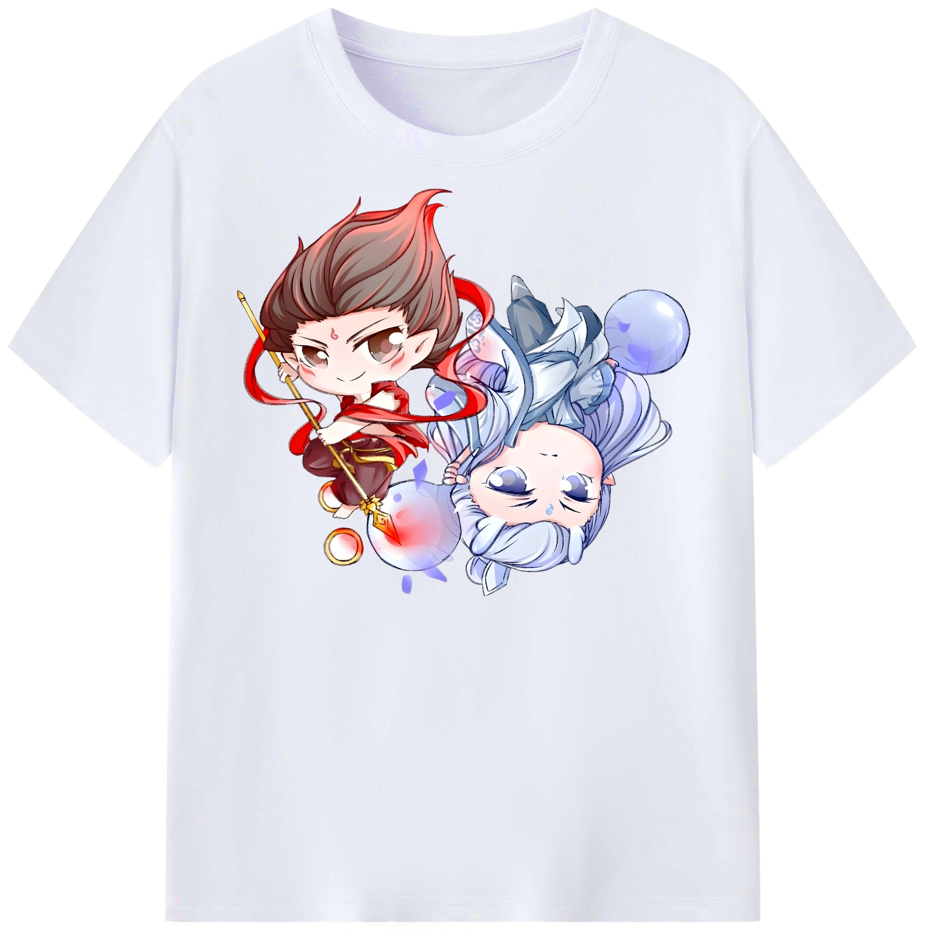（画像用） Ne Zha 2 ナタ 魔童の大暴れ レディースカジュアルプリントTシャツ（綿100％）