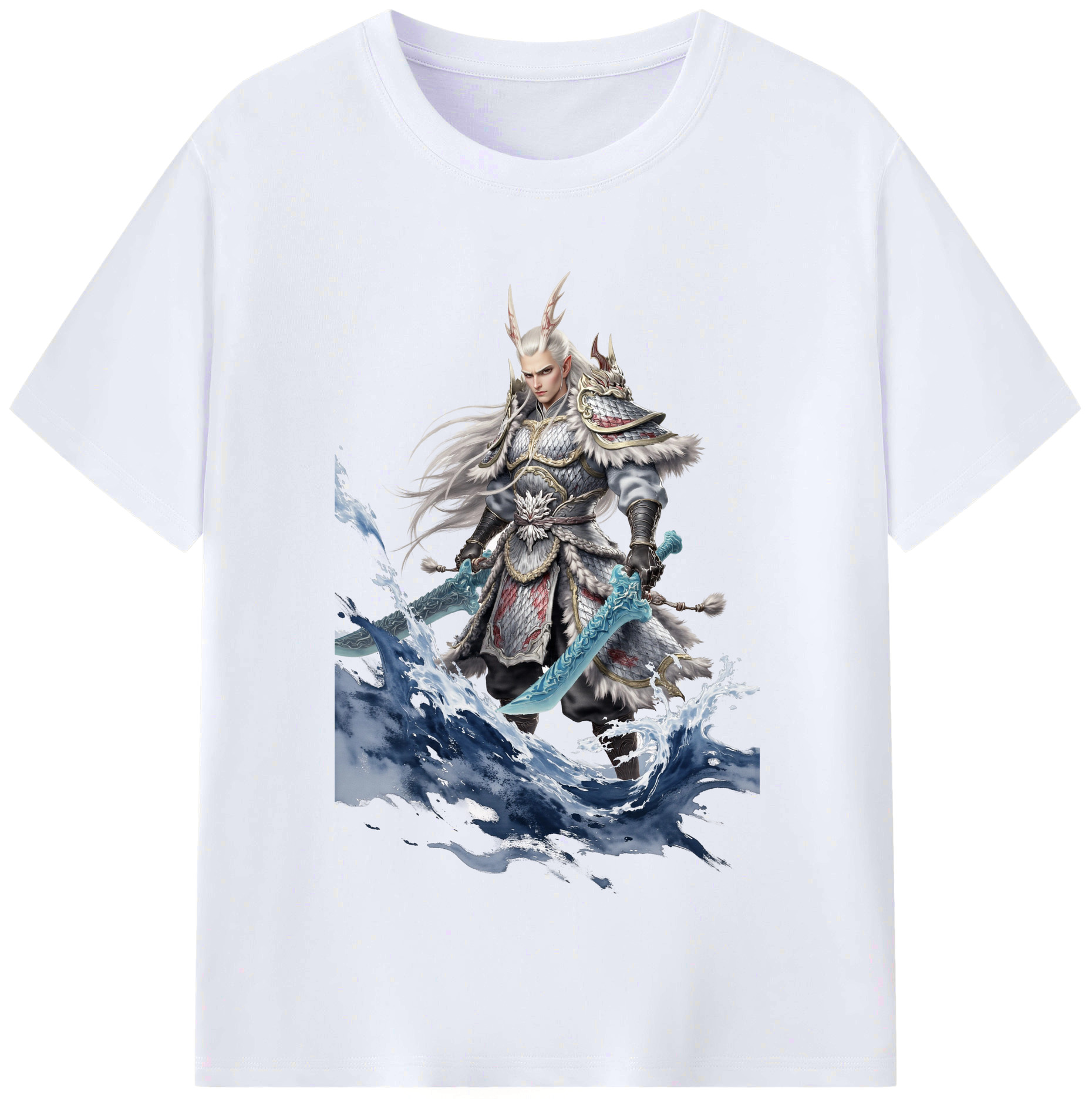（画像用） Ne Zha 2 ナタ 魔童の大暴れ レディースカジュアルプリントTシャツ（綿100％）