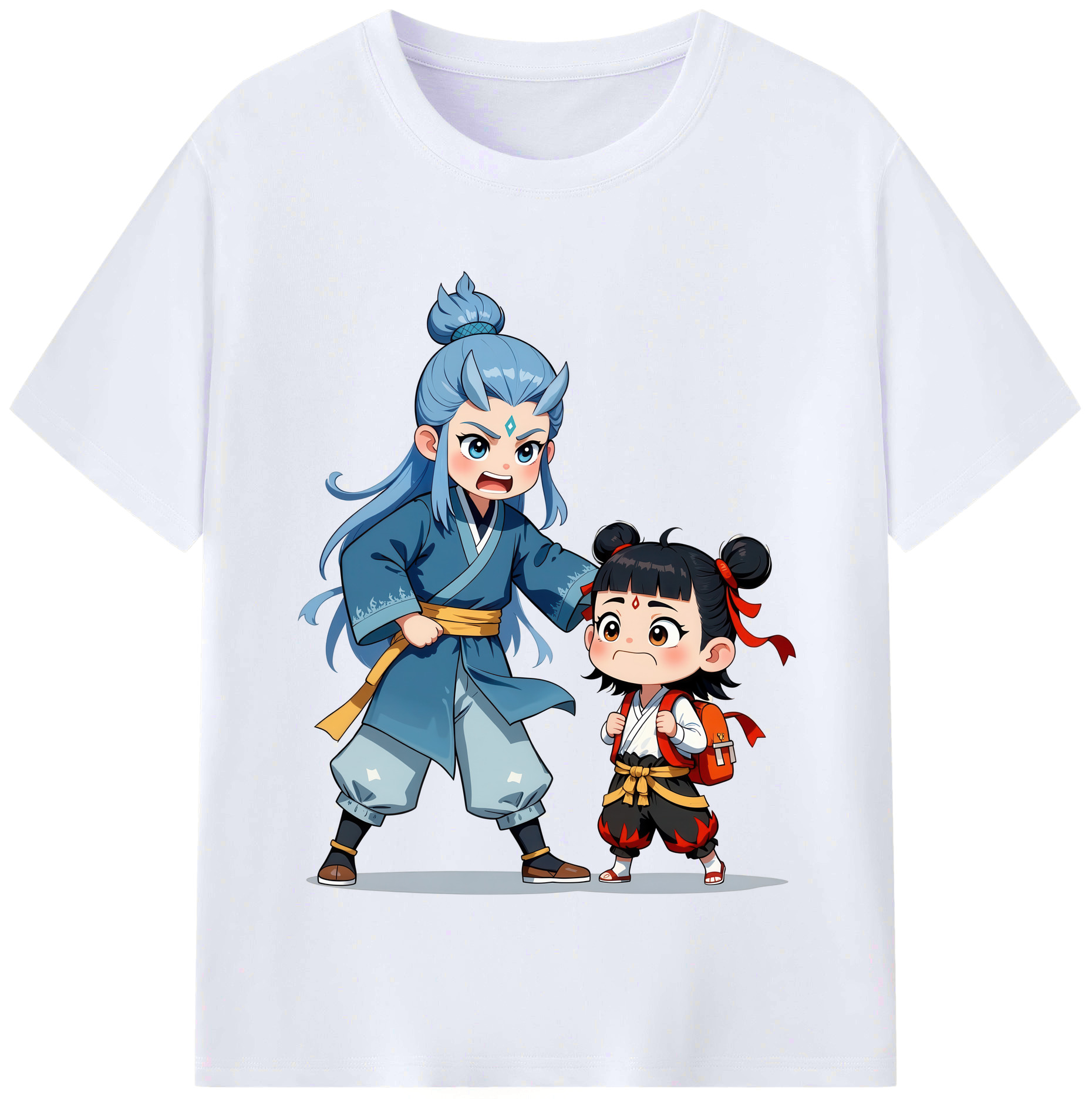 （画像用） Ne Zha 2 ナタ 魔童の大暴れ レディースカジュアルプリントTシャツ（綿100％）