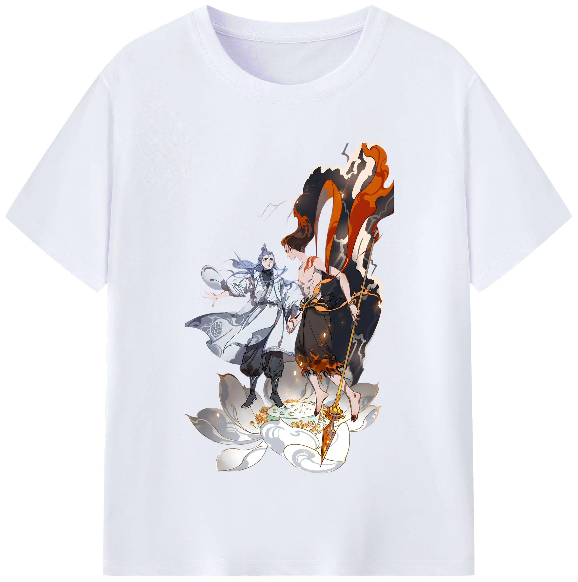 （画像用） Ne Zha 2 ナタ 魔童の大暴れ レディースカジュアルプリントTシャツ（綿100％）