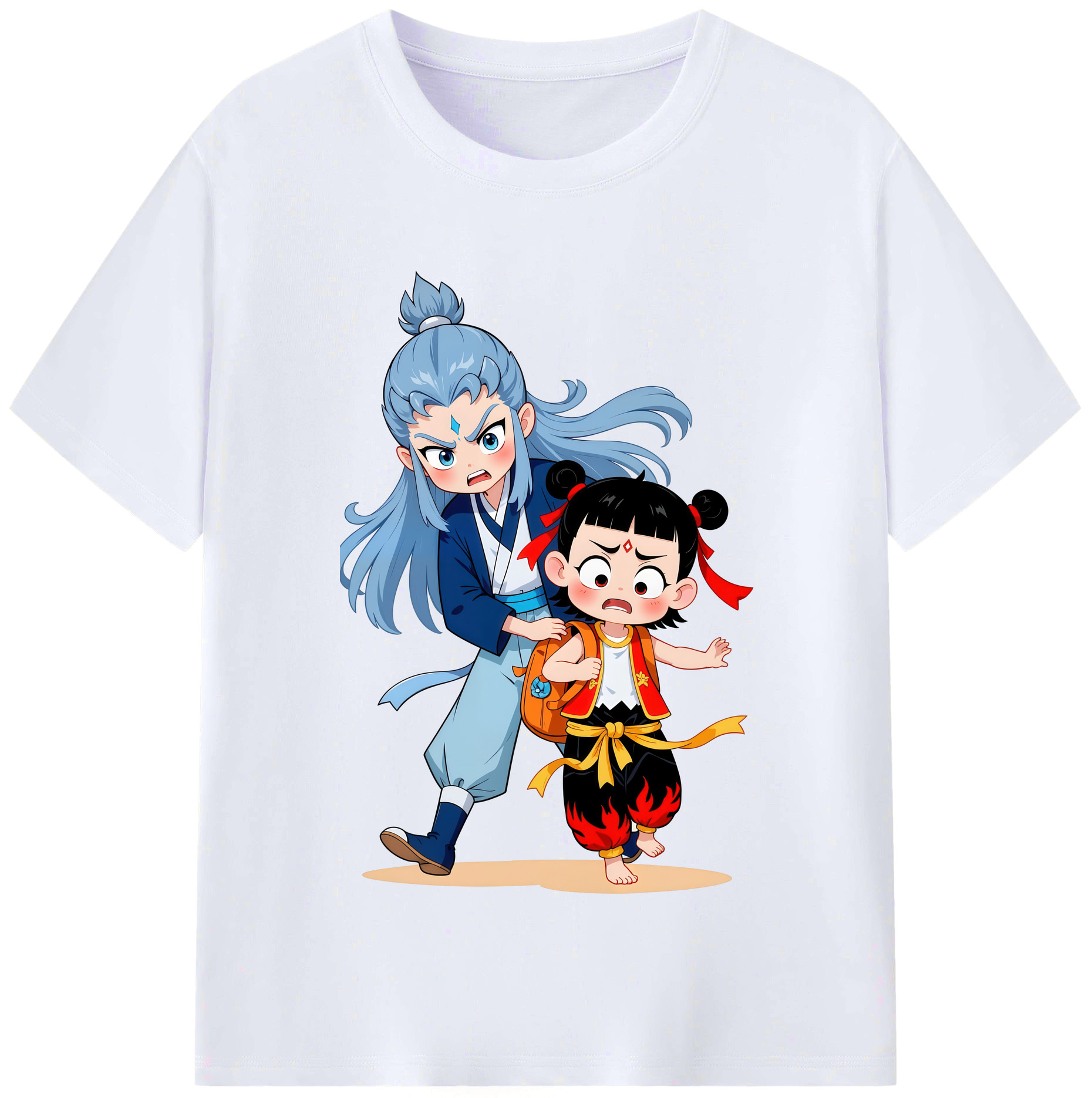 （画像用） Ne Zha 2 ナタ 魔童の大暴れ レディースカジュアルプリントTシャツ（綿100％）