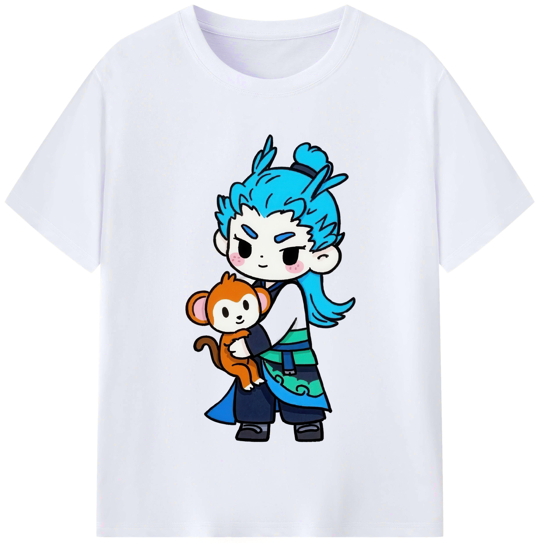 （画像用） Ne Zha 2 ナタ 魔童の大暴れ レディースカジュアルプリントTシャツ（綿100％）