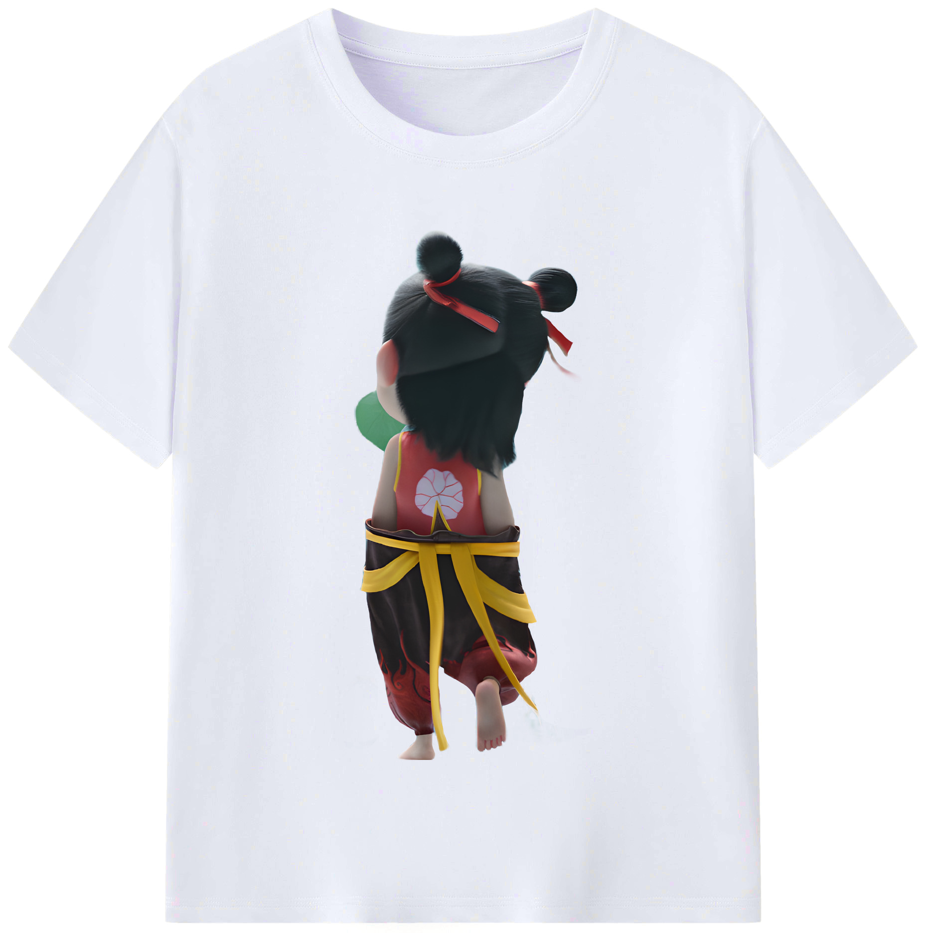 （画像用） Ne Zha 2 ナタ 魔童の大暴れ レディースカジュアルプリントTシャツ（綿100％）