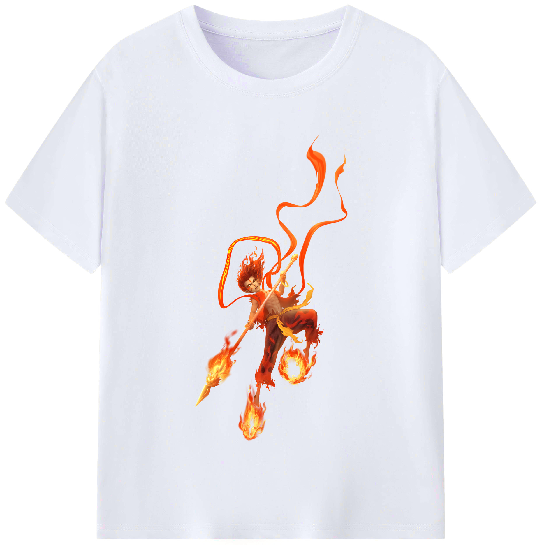（画像用） Ne Zha 2 ナタ 魔童の大暴れ レディースカジュアルプリントTシャツ（綿100％）