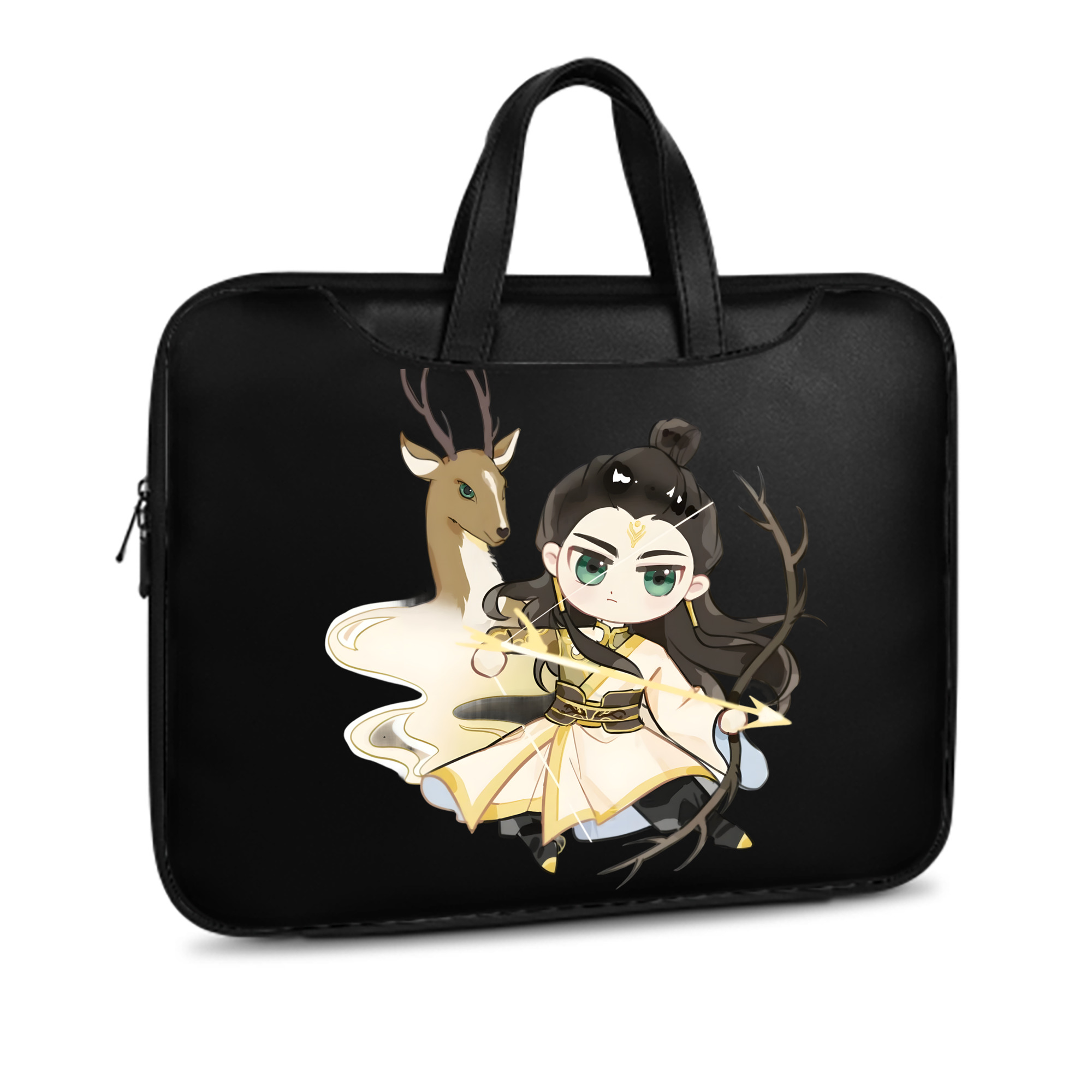 （画像用） Ne Zha 2 ナタ 魔童の大暴れ レザーラップトップバッグ　ノートパソコンケース