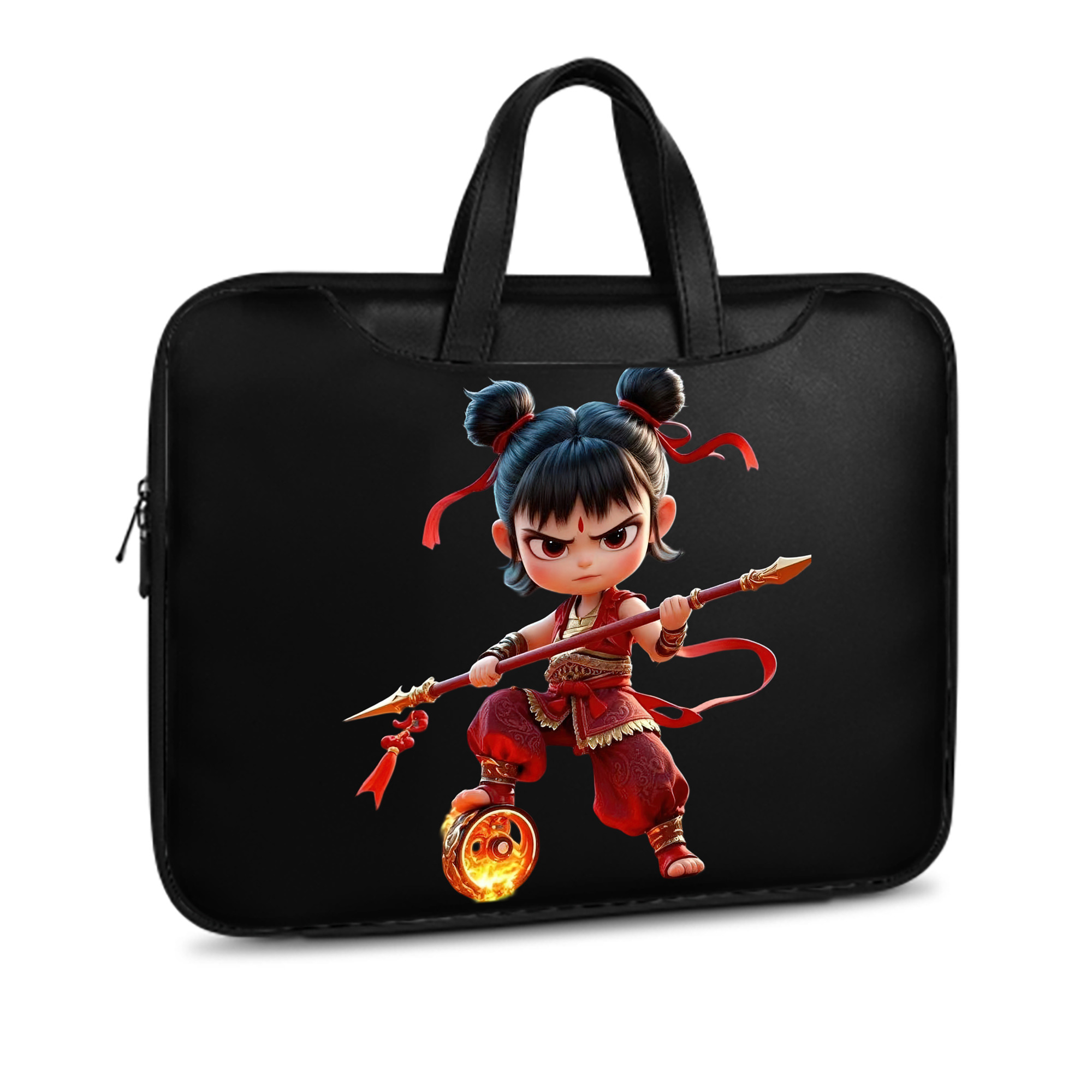 （画像用） Ne Zha 2 ナタ 魔童の大暴れ レザーラップトップバッグ　ノートパソコンケース