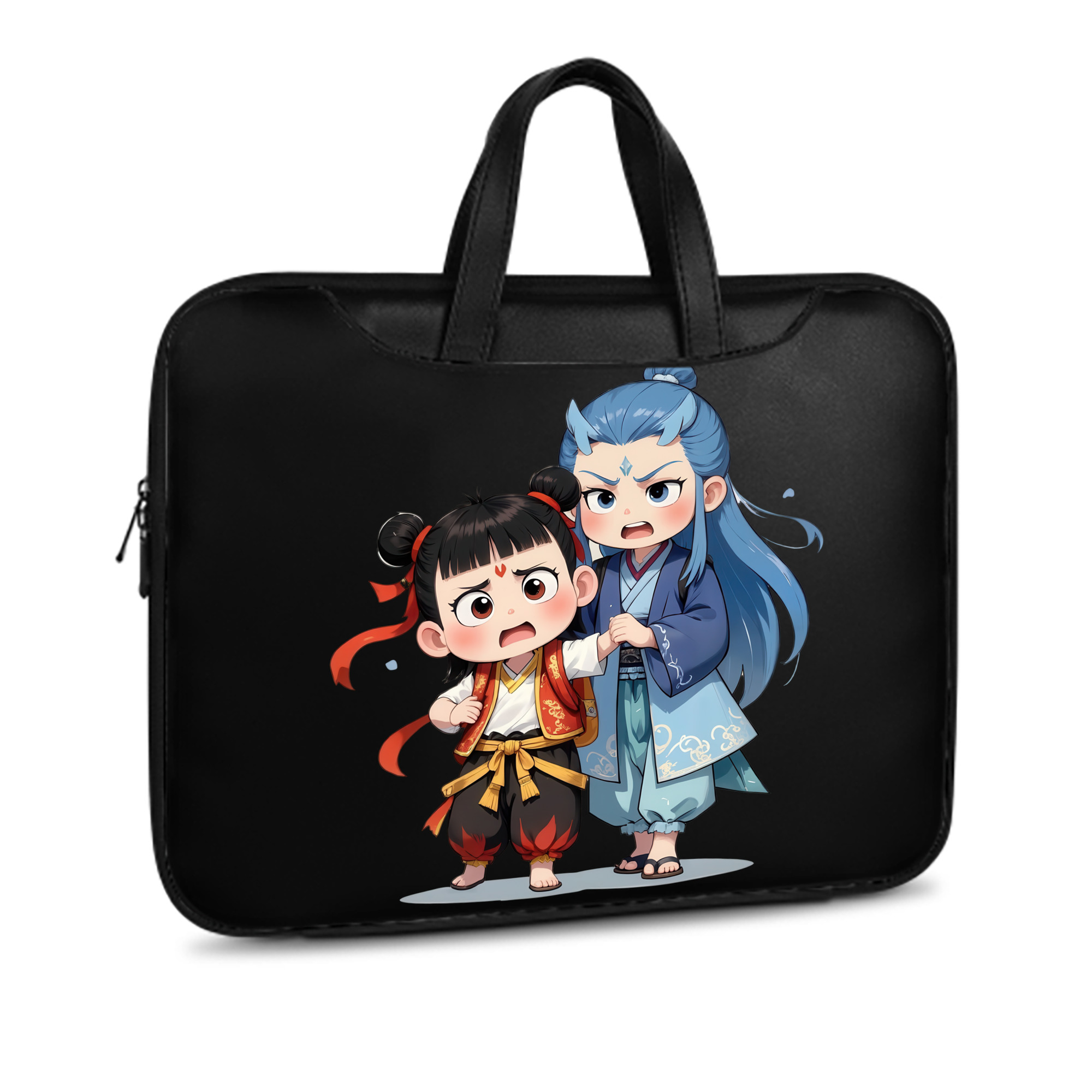 （画像用） Ne Zha 2 ナタ 魔童の大暴れ レザーラップトップバッグ　ノートパソコンケース