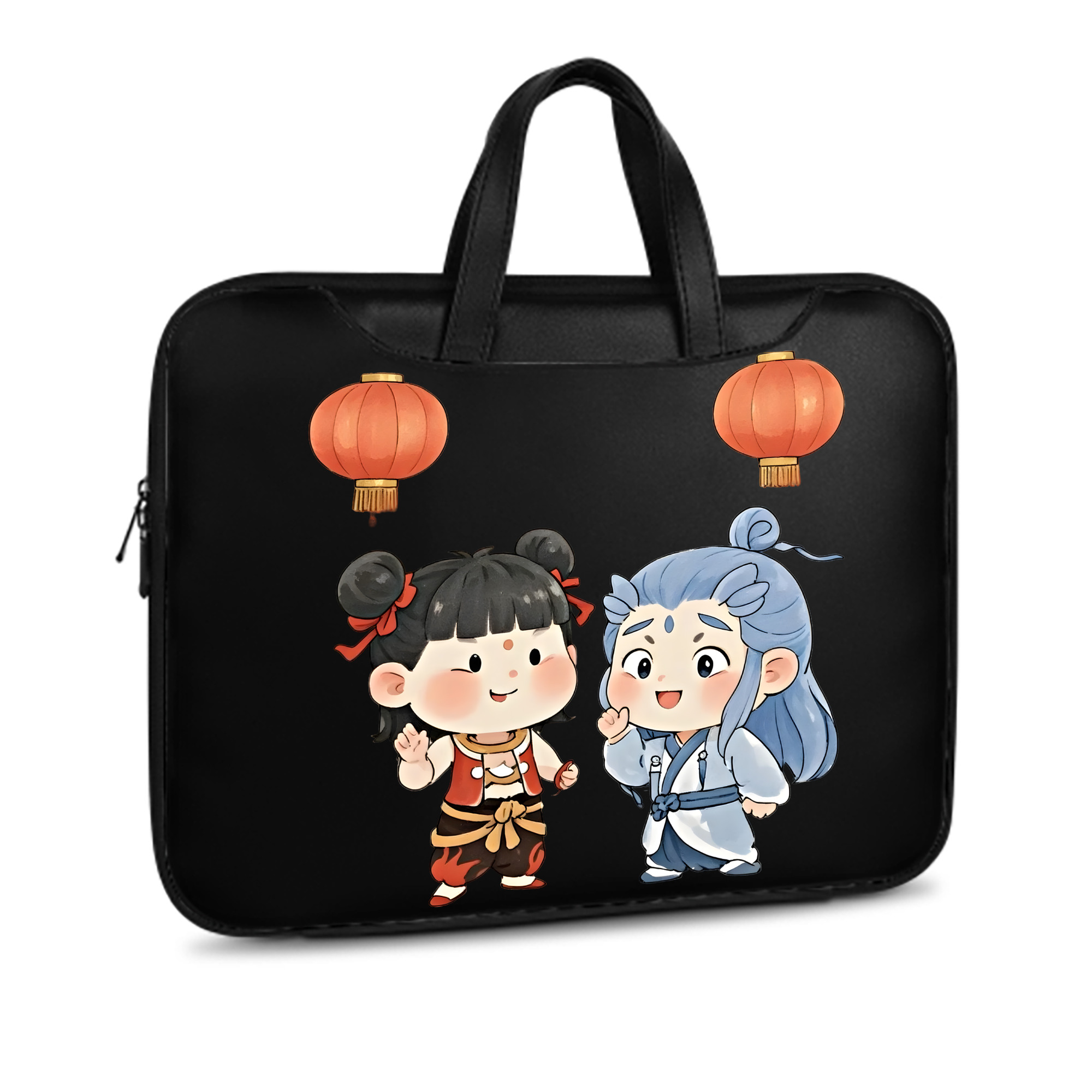 （画像用） Ne Zha 2 ナタ 魔童の大暴れ レザーラップトップバッグ　ノートパソコンケース