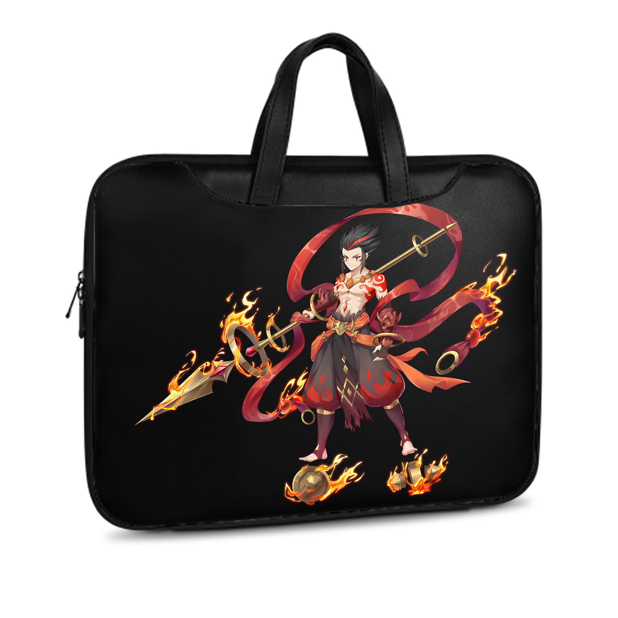 （画像用） Ne Zha 2 ナタ 魔童の大暴れ レザーラップトップバッグ　ノートパソコンケース
