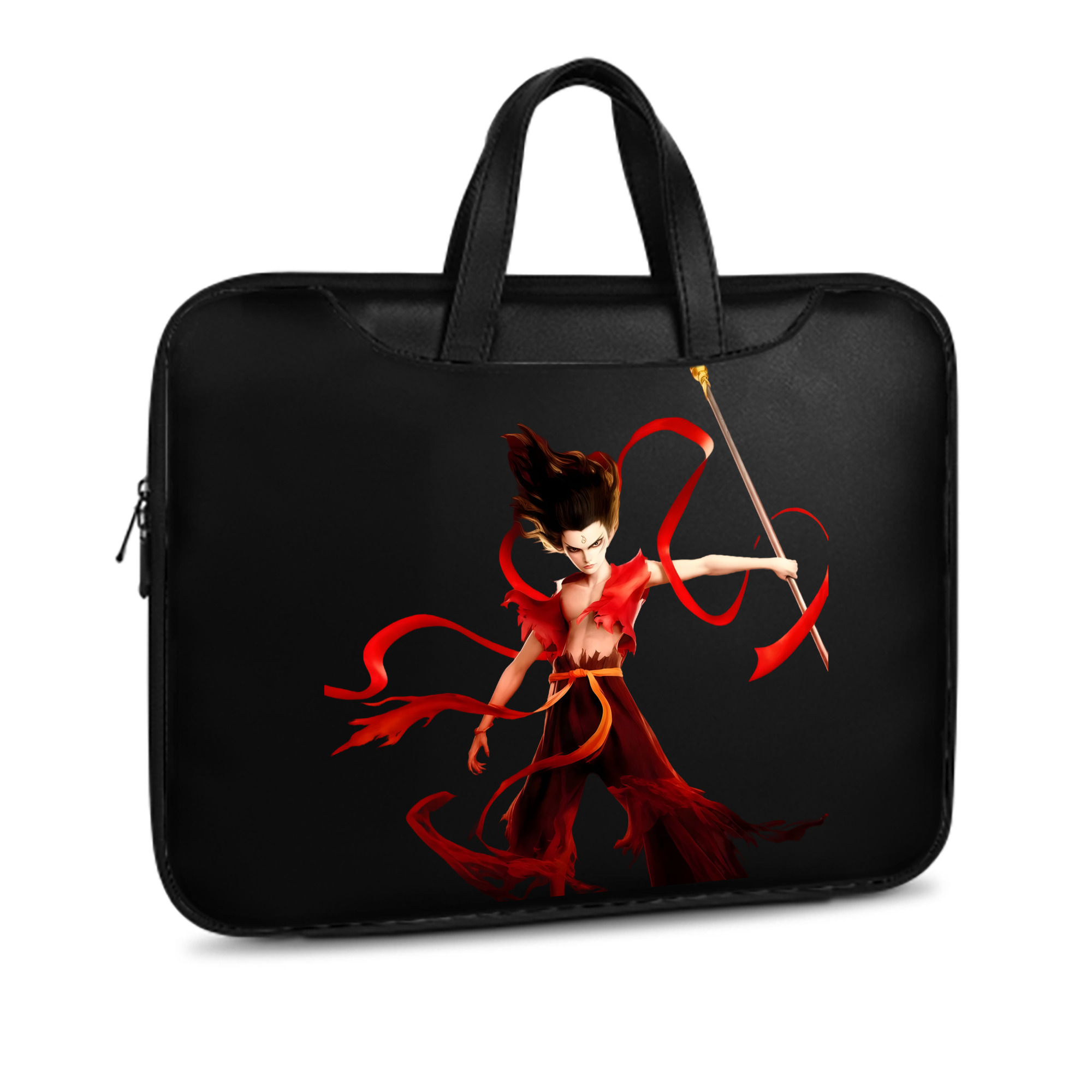 （画像用） Ne Zha 2 ナタ 魔童の大暴れ レザーラップトップバッグ　ノートパソコンケース