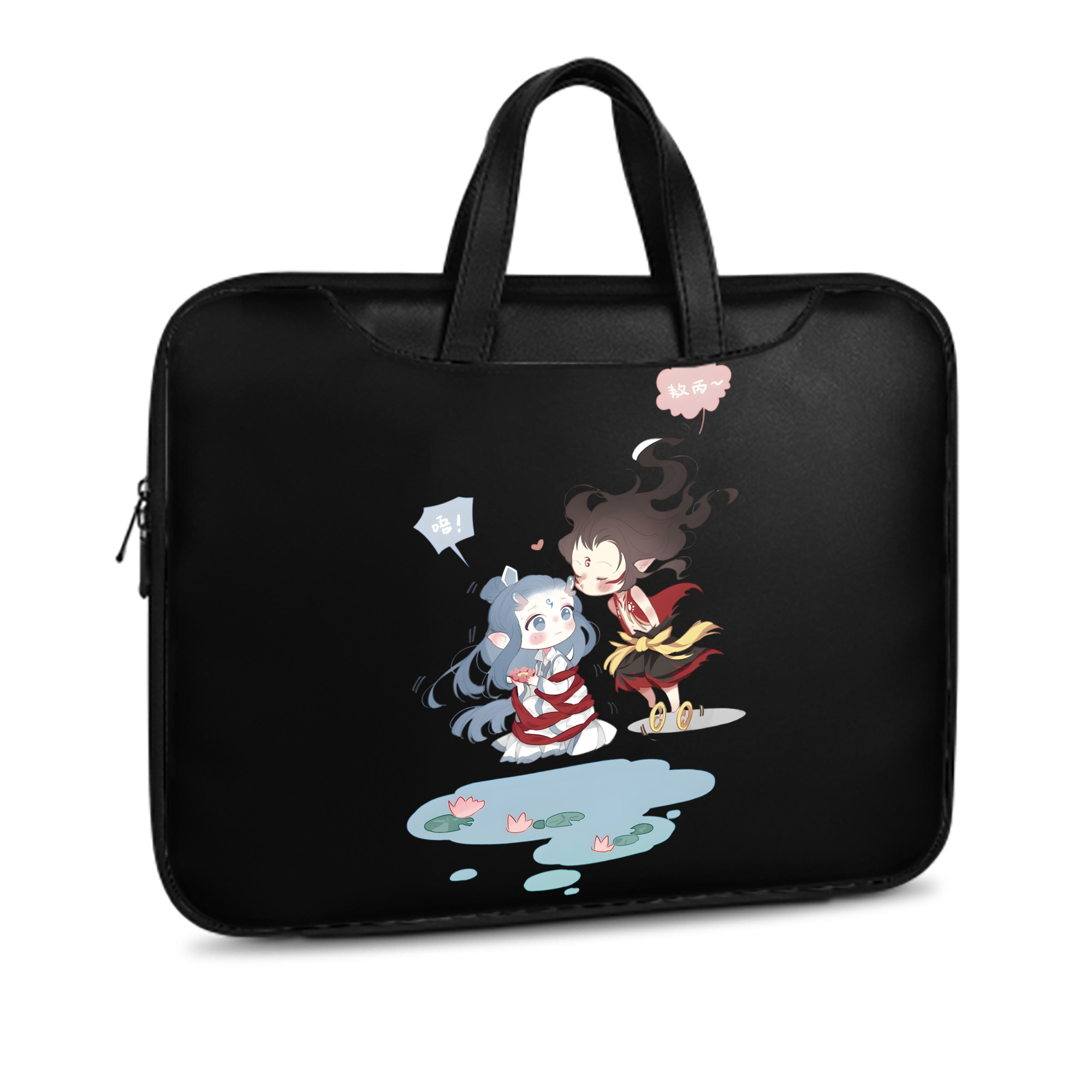 （画像用） Ne Zha 2 ナタ 魔童の大暴れ レザーラップトップバッグ　ノートパソコンケース