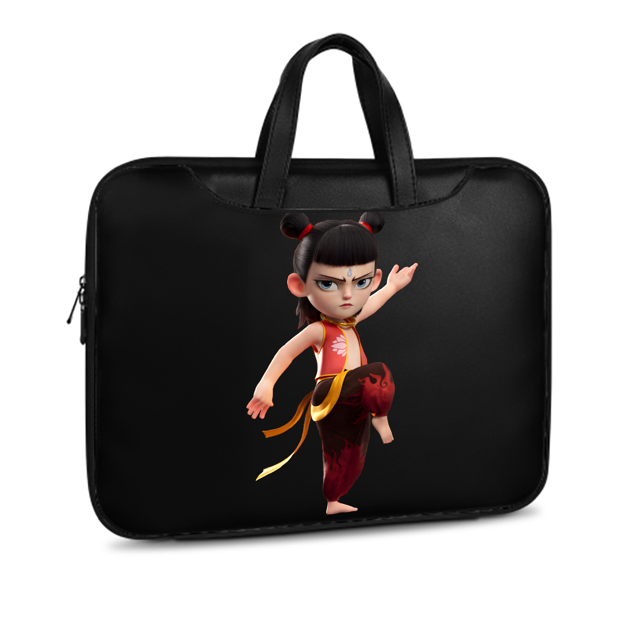 （画像用） Ne Zha 2 ナタ 魔童の大暴れ レザーラップトップバッグ　ノートパソコンケース