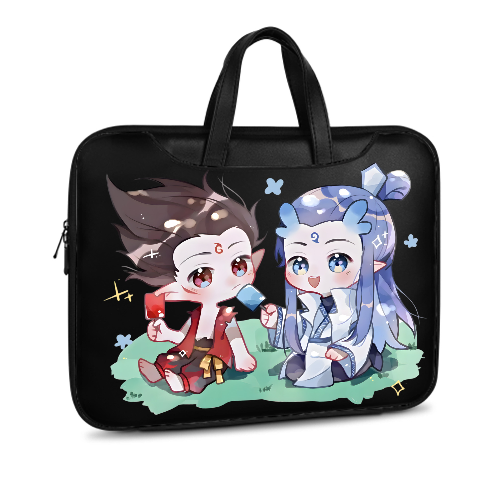 （画像用） Ne Zha 2 ナタ 魔童の大暴れ レザーラップトップバッグ　ノートパソコンケース