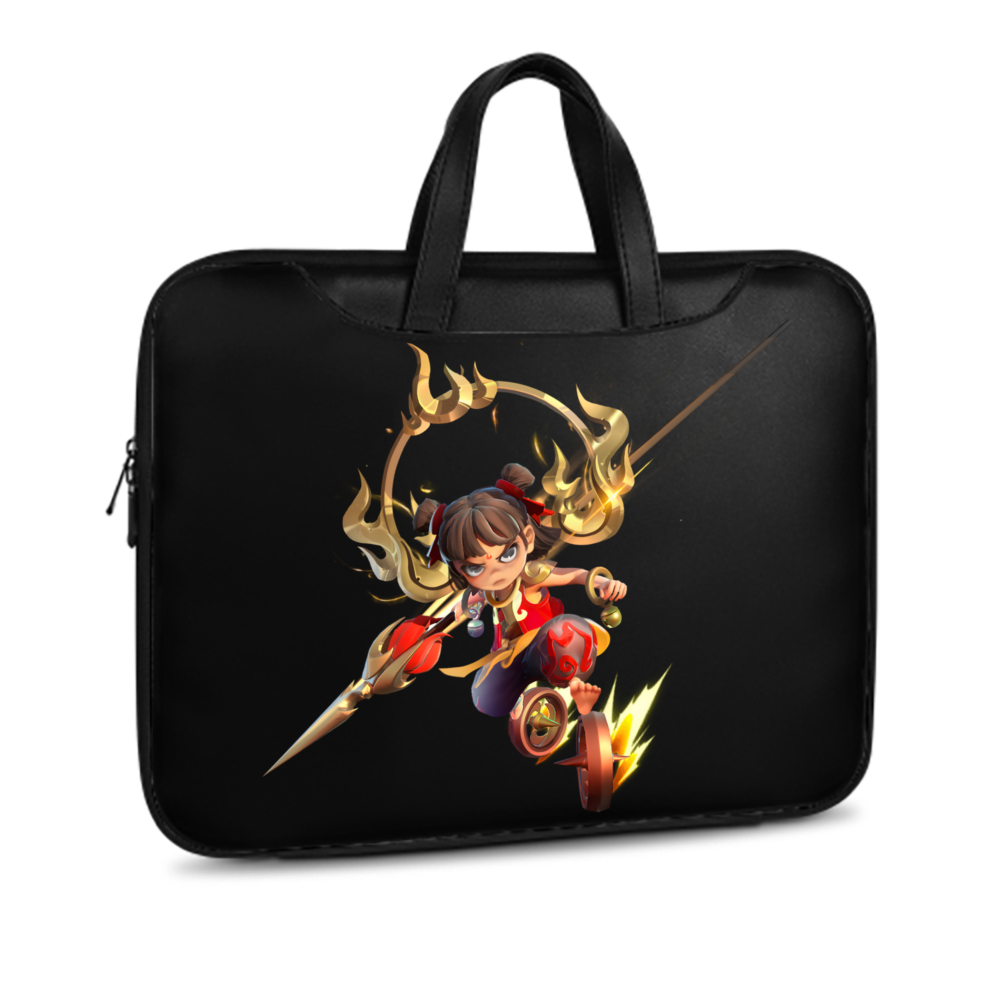 （画像用） Ne Zha 2 ナタ 魔童の大暴れ レザーラップトップバッグ　ノートパソコンケース