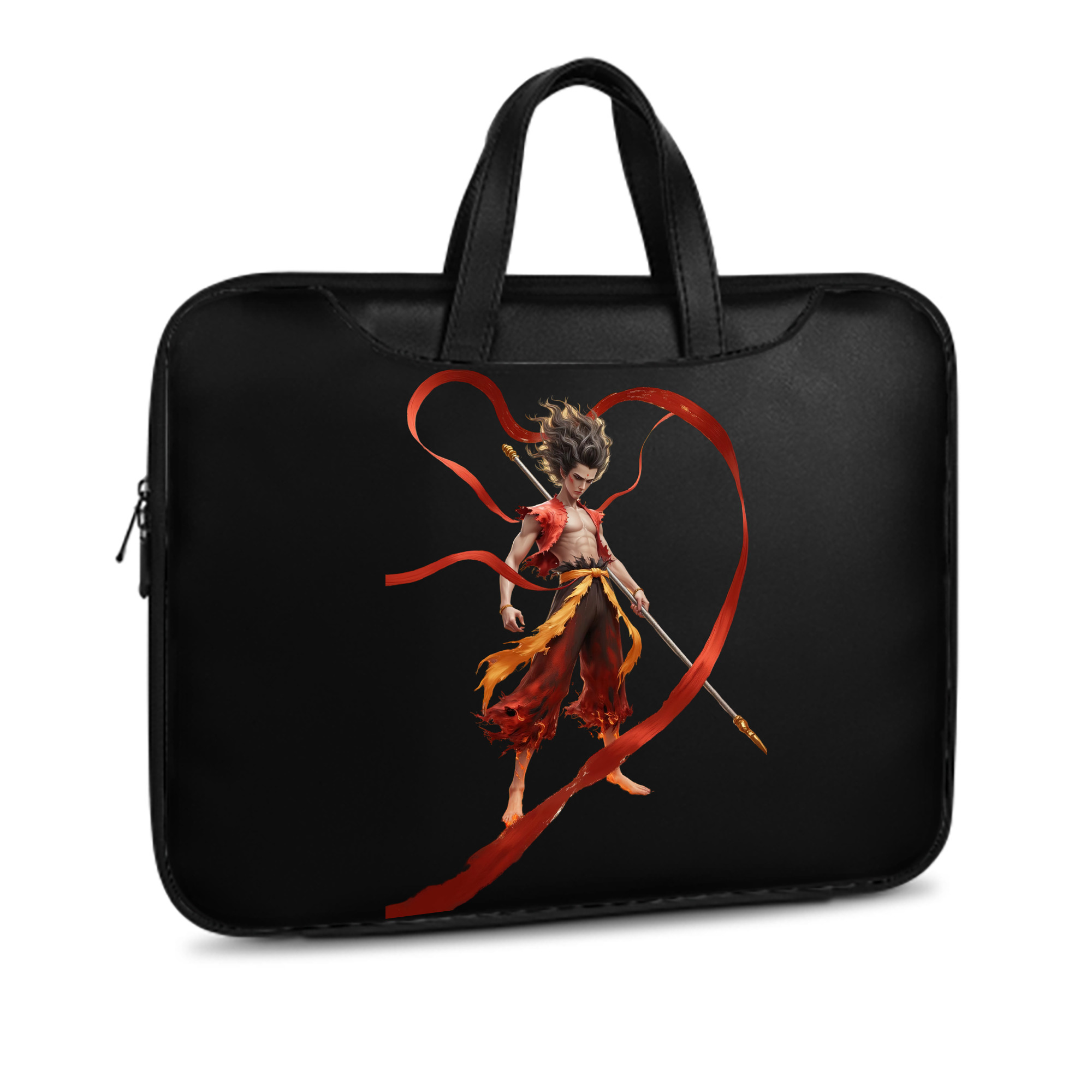 （画像用） Ne Zha 2 ナタ 魔童の大暴れ レザーラップトップバッグ　ノートパソコンケース