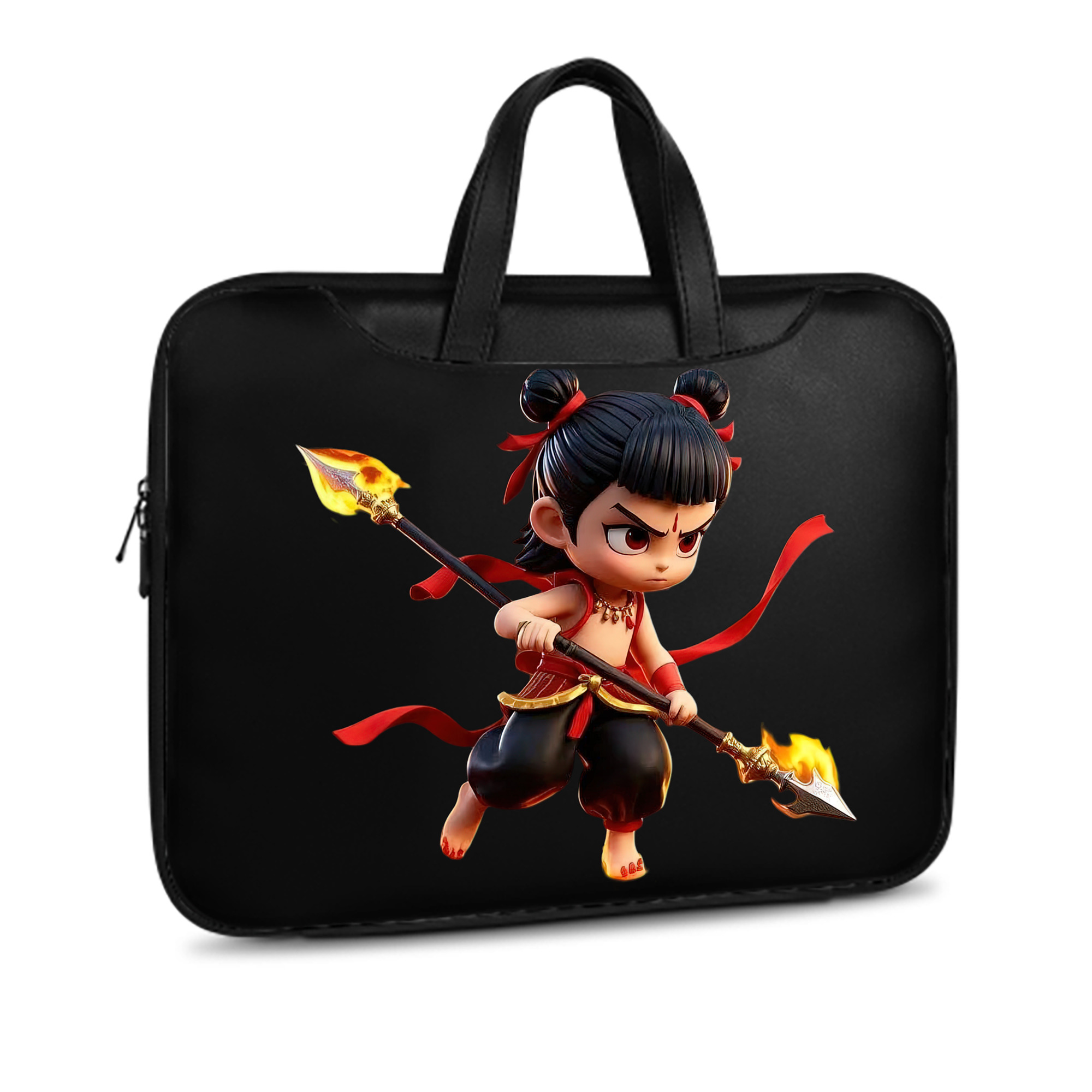 （画像用） Ne Zha 2 ナタ 魔童の大暴れ レザーラップトップバッグ　ノートパソコンケース