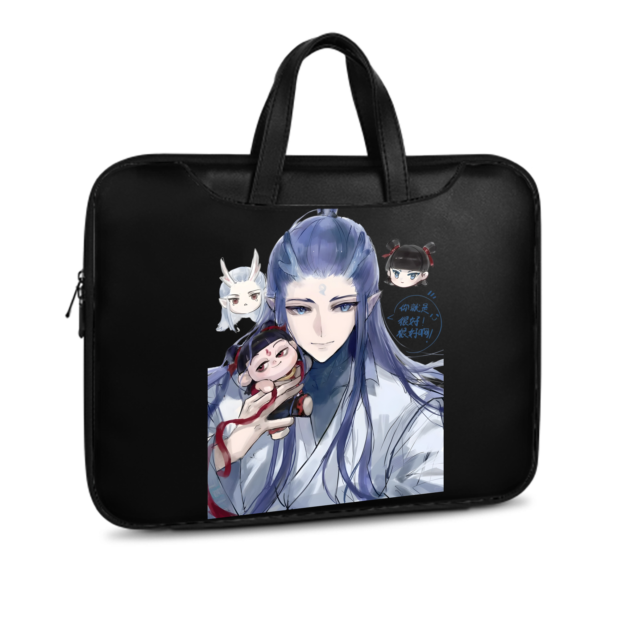 （画像用） Ne Zha 2 ナタ 魔童の大暴れ レザーラップトップバッグ　ノートパソコンケース