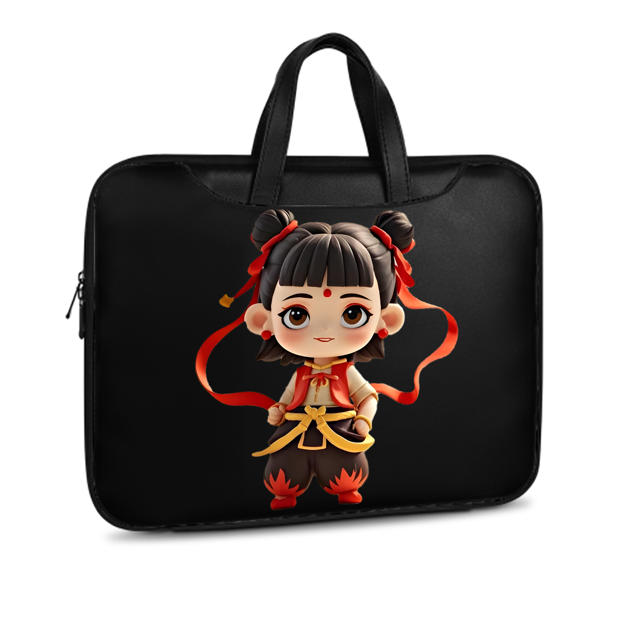 （画像用） Ne Zha 2 ナタ 魔童の大暴れ レザーラップトップバッグ　ノートパソコンケース