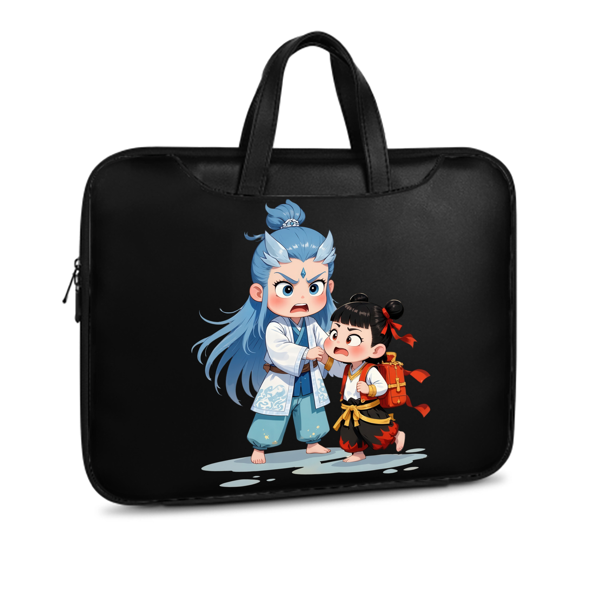 （画像用） Ne Zha 2 ナタ 魔童の大暴れ レザーラップトップバッグ　ノートパソコンケース