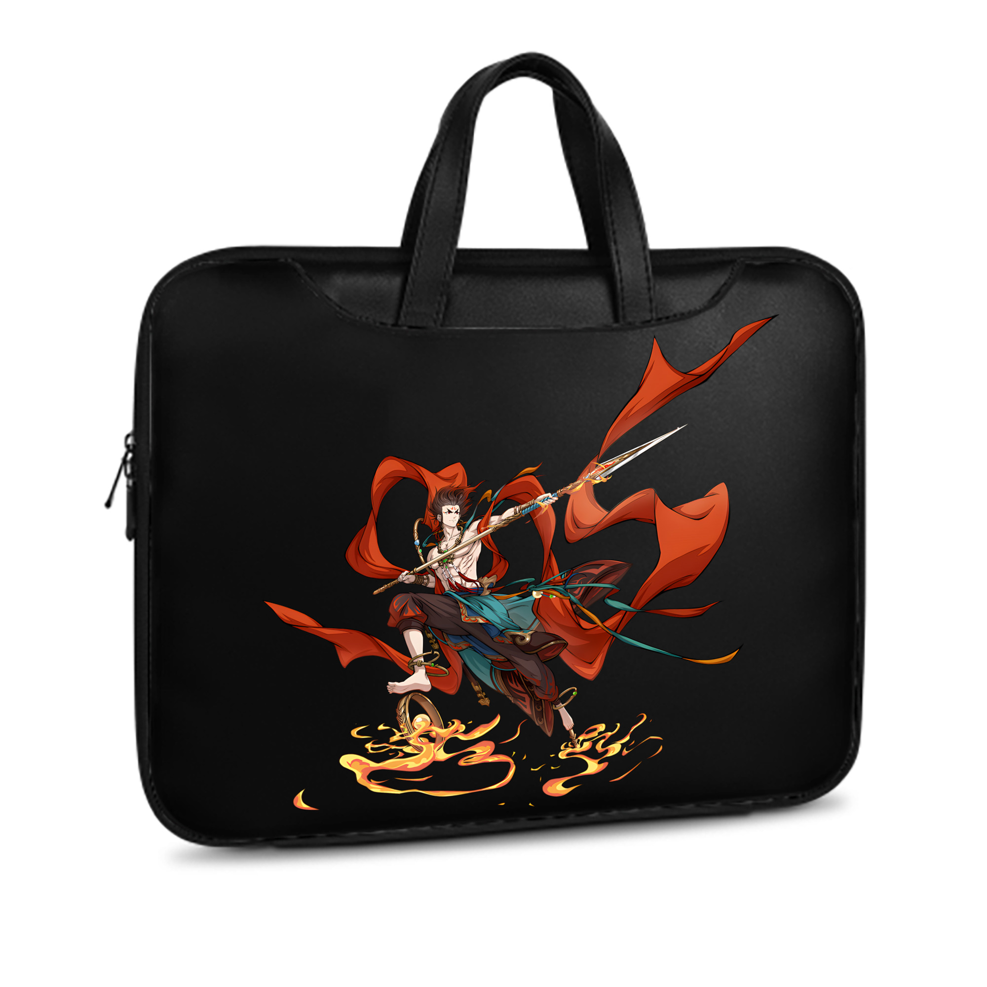 （画像用） Ne Zha 2 ナタ 魔童の大暴れ レザーラップトップバッグ　ノートパソコンケース
