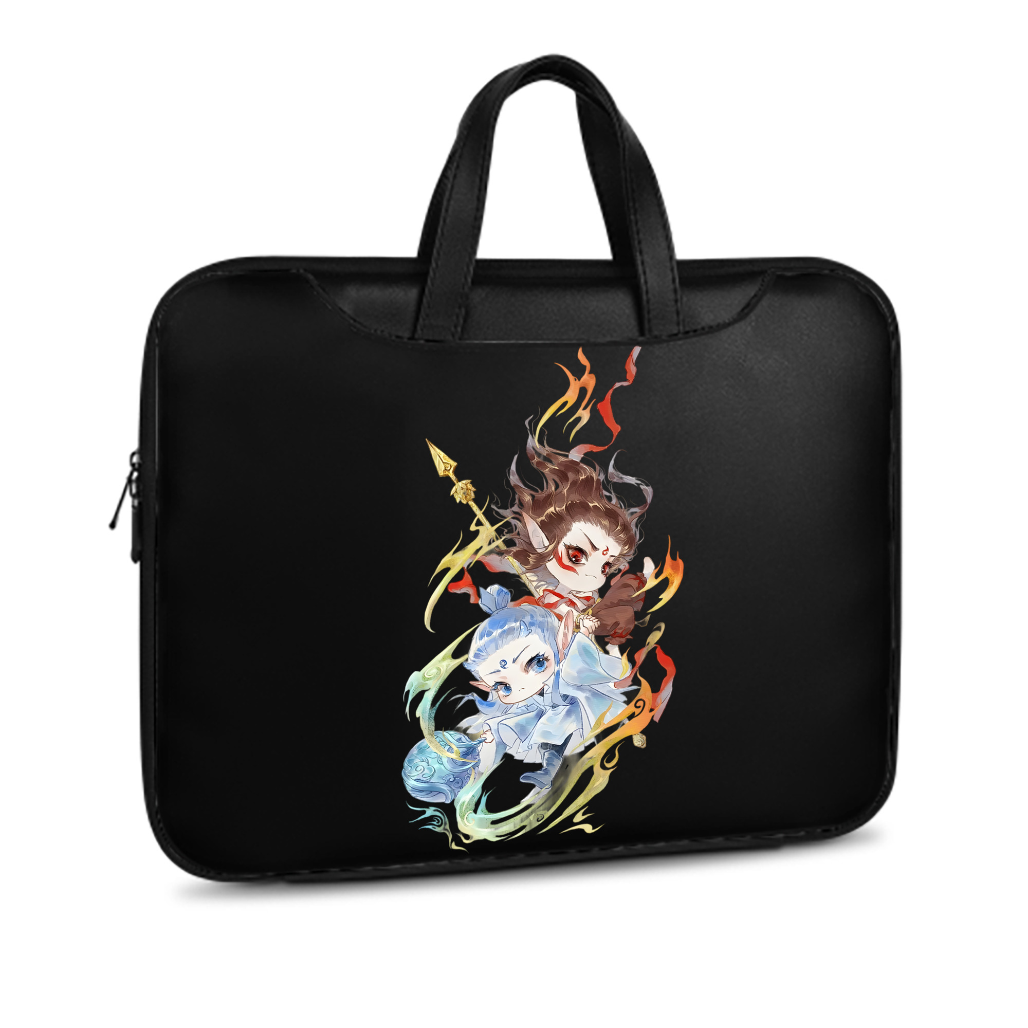 （画像用） Ne Zha 2 ナタ 魔童の大暴れ レザーラップトップバッグ　ノートパソコンケース