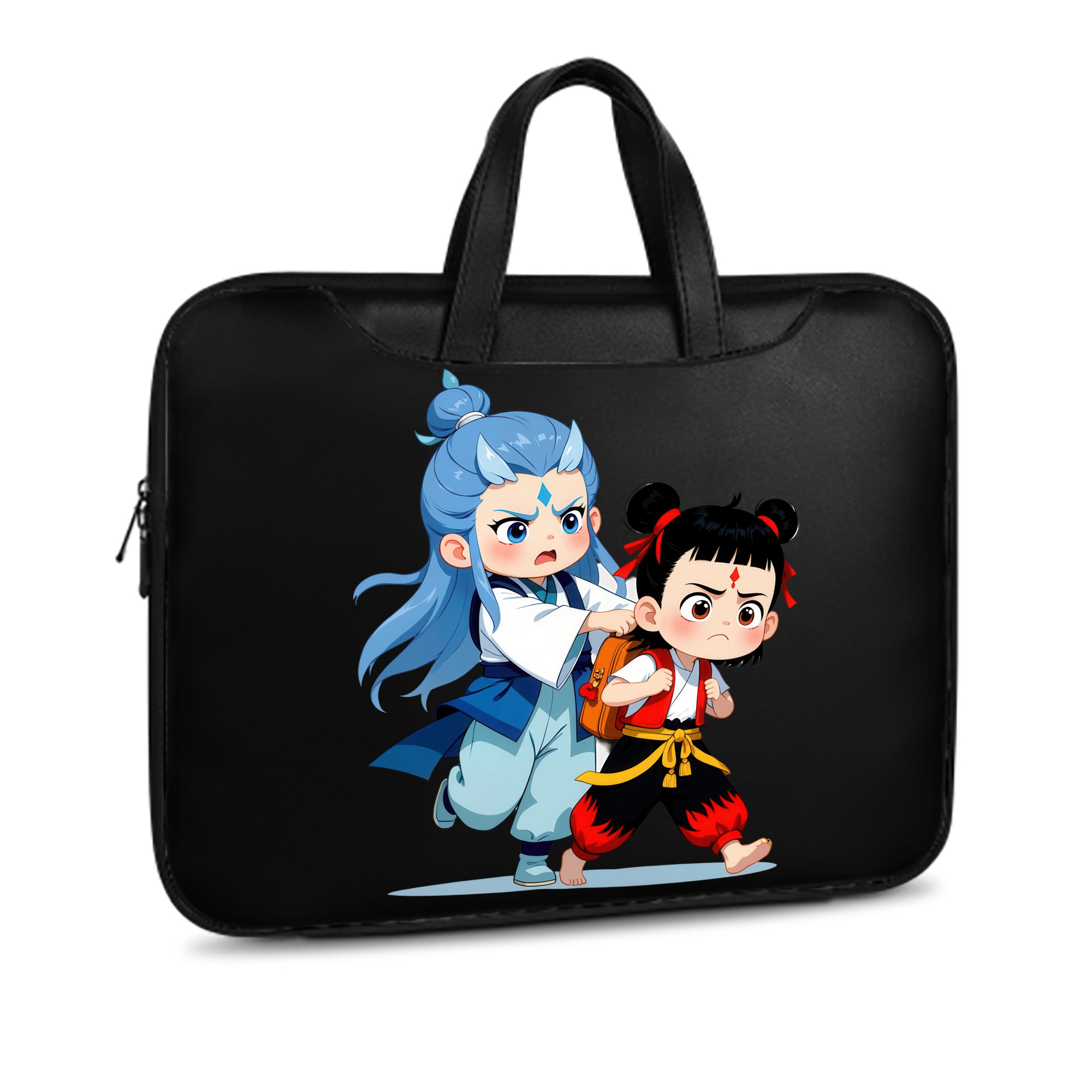 （画像用） Ne Zha 2 ナタ 魔童の大暴れ レザーラップトップバッグ　ノートパソコンケース