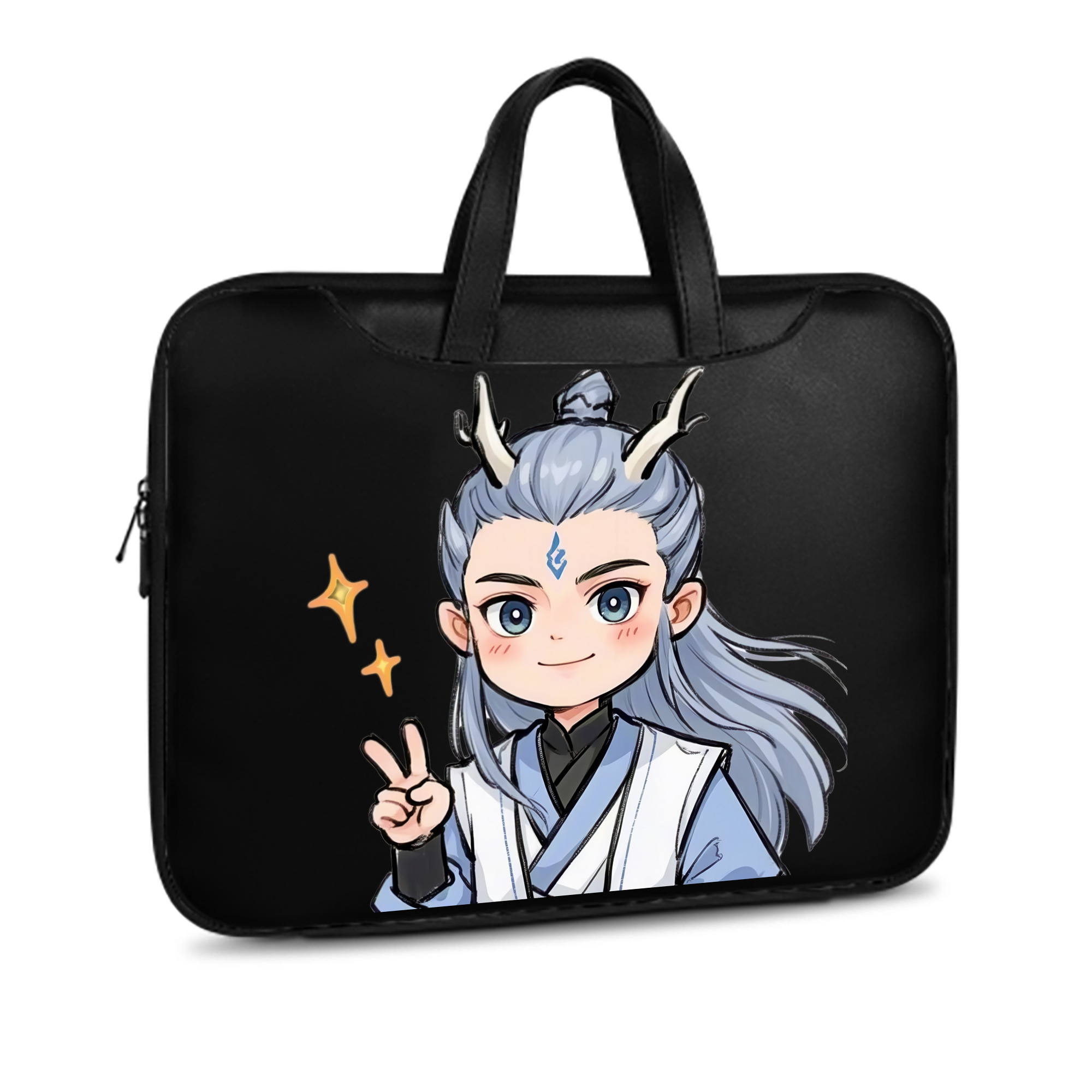 （画像用） Ne Zha 2 ナタ 魔童の大暴れ レザーラップトップバッグ　ノートパソコンケース