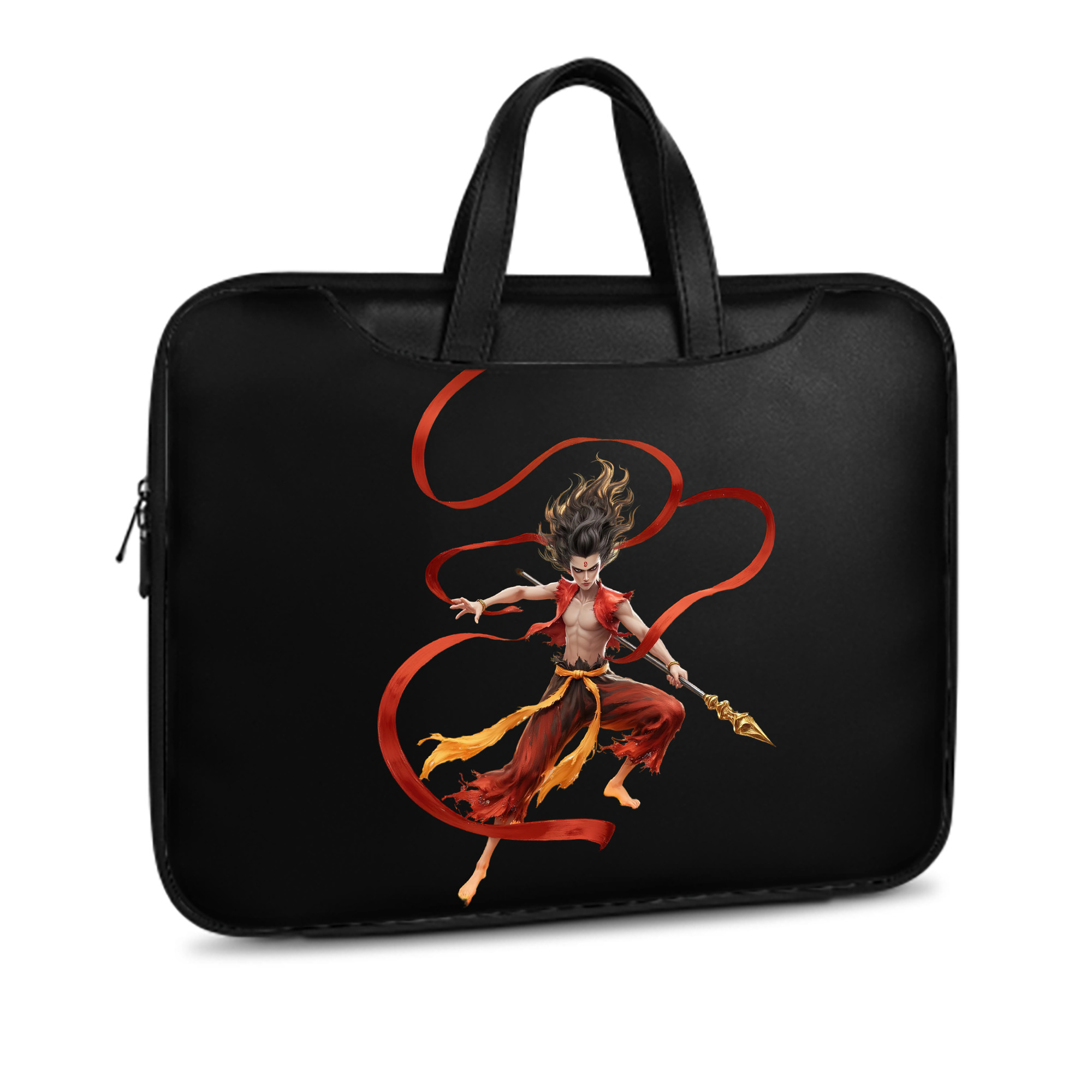 （画像用） Ne Zha 2 ナタ 魔童の大暴れ レザーラップトップバッグ　ノートパソコンケース