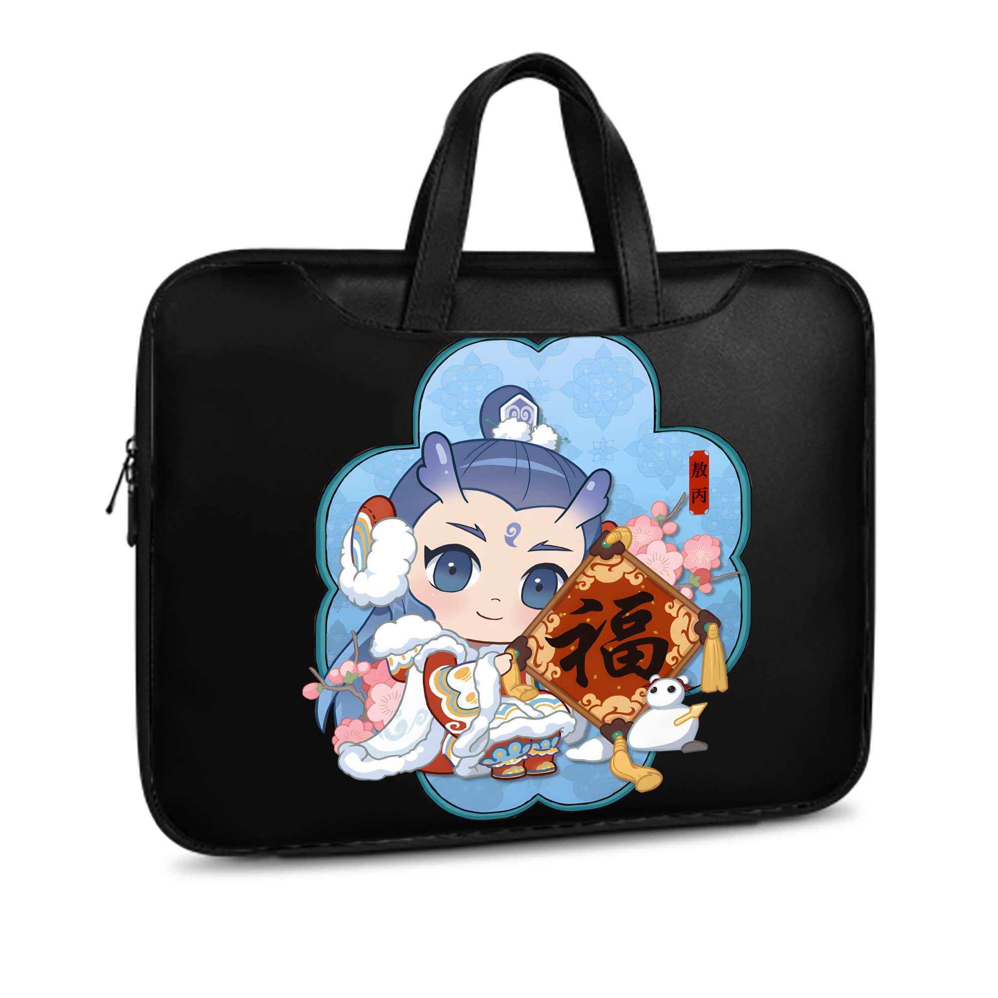（画像用） Ne Zha 2 ナタ 魔童の大暴れ レザーラップトップバッグ　ノートパソコンケース
