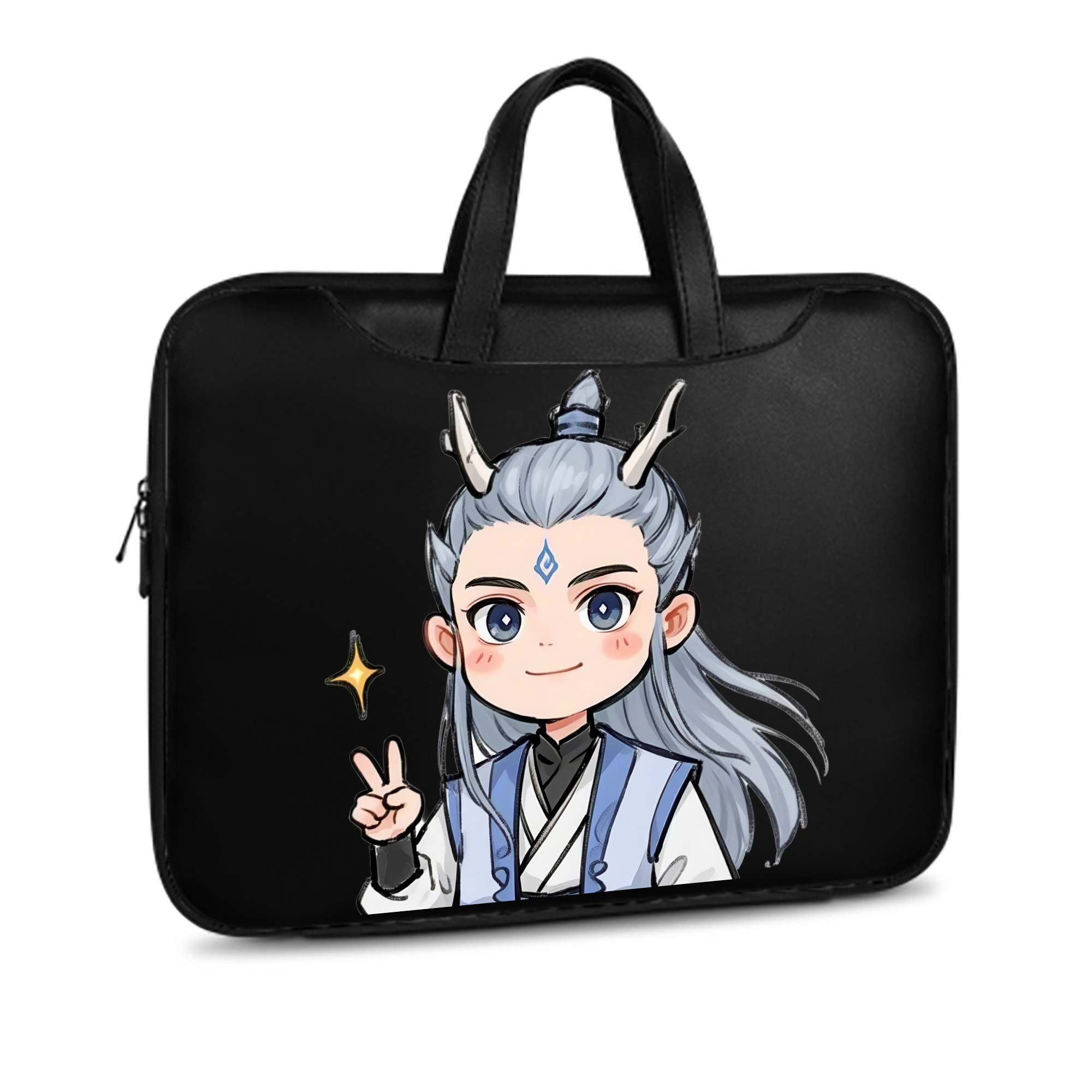 （画像用） Ne Zha 2 ナタ 魔童の大暴れ レザーラップトップバッグ　ノートパソコンケース