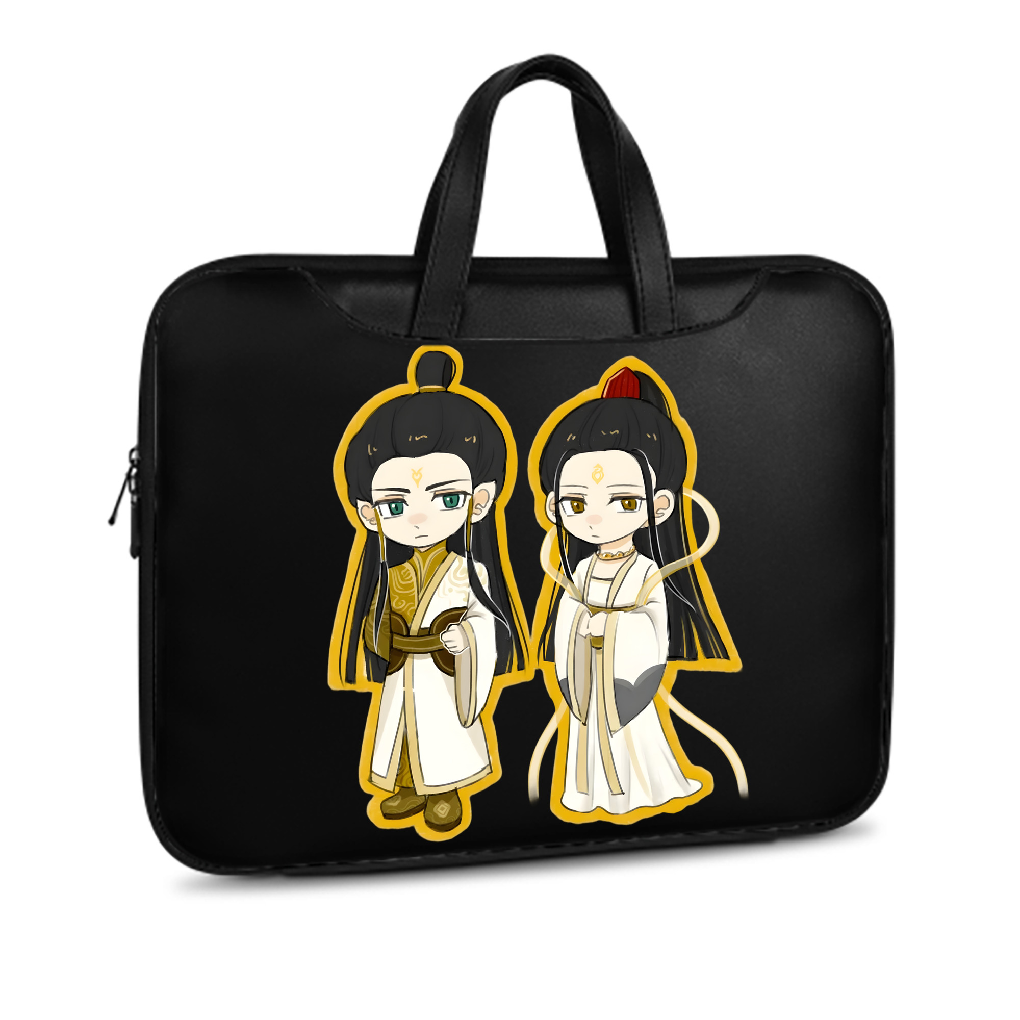 （画像用） Ne Zha 2 ナタ 魔童の大暴れ レザーラップトップバッグ　ノートパソコンケース
