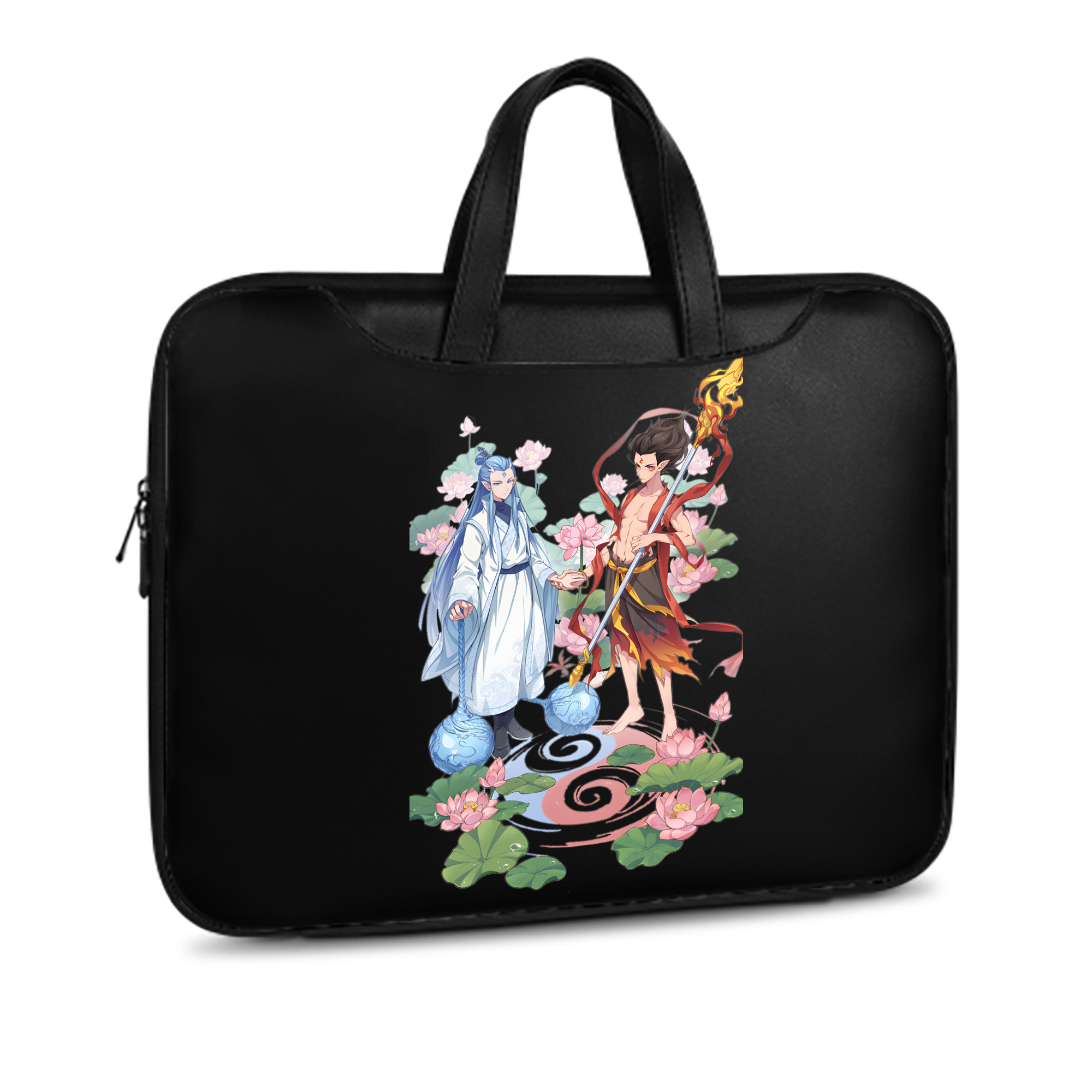 （画像用） Ne Zha 2 ナタ 魔童の大暴れ レザーラップトップバッグ　ノートパソコンケース