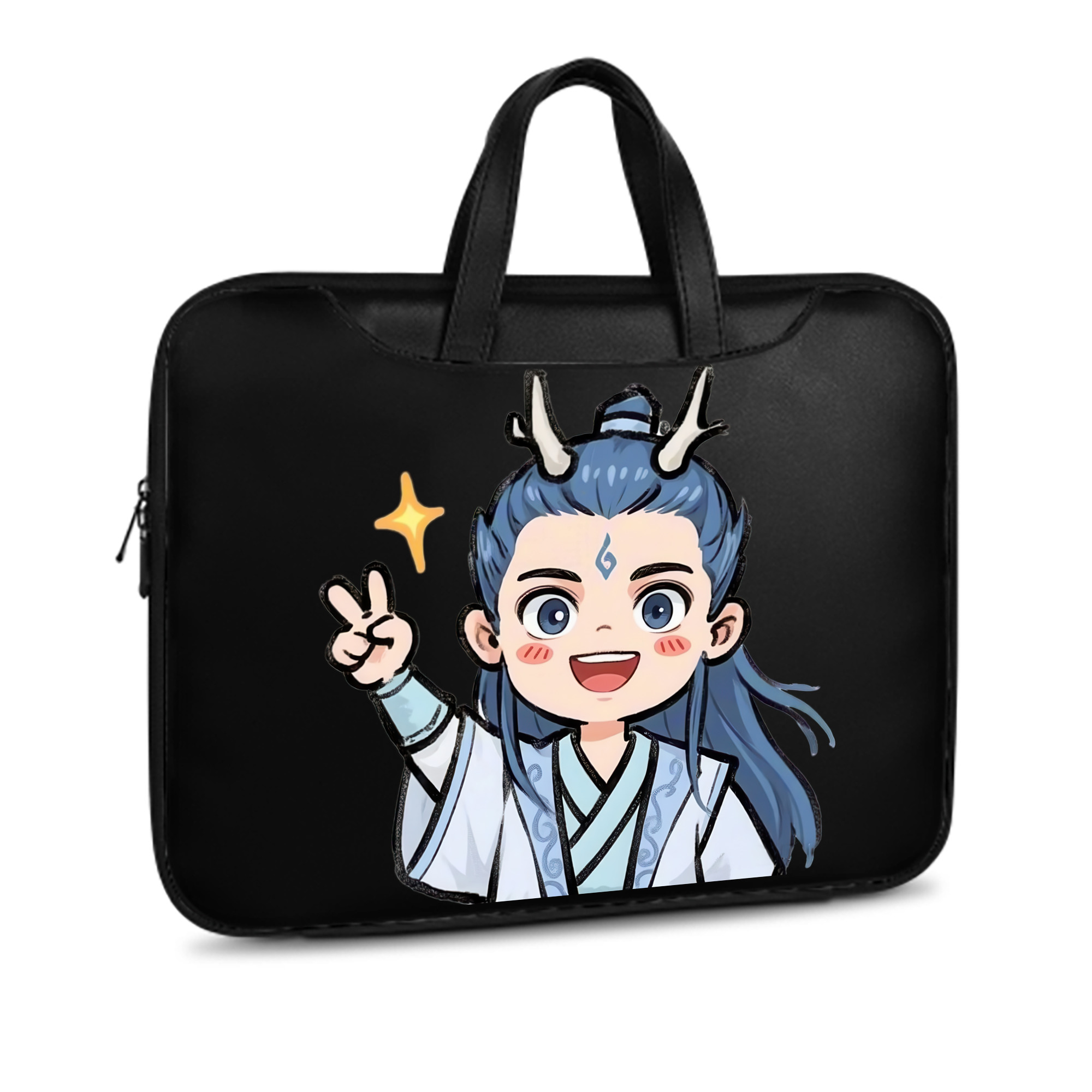 （画像用） Ne Zha 2 ナタ 魔童の大暴れ レザーラップトップバッグ　ノートパソコンケース