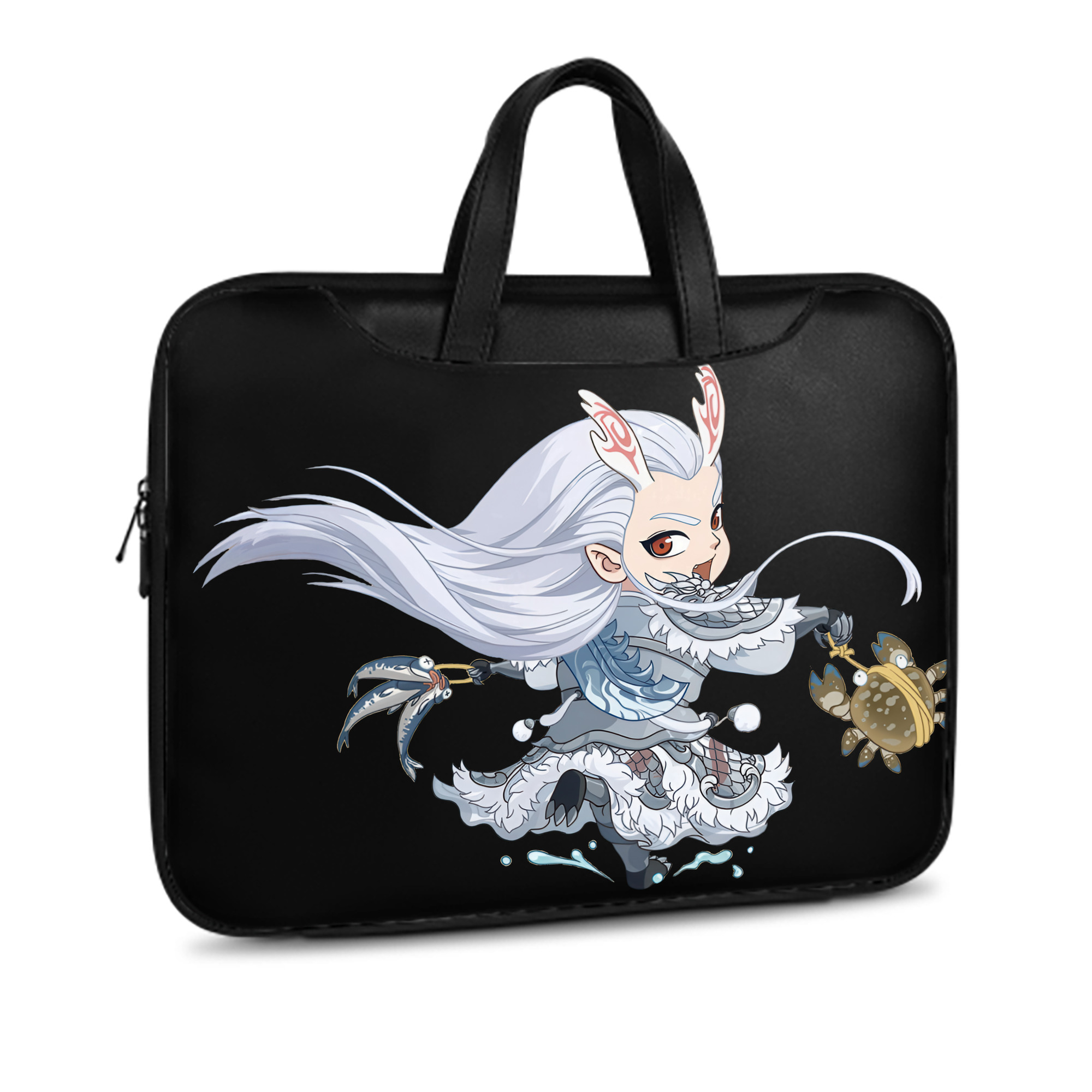 （画像用） Ne Zha 2 ナタ 魔童の大暴れ レザーラップトップバッグ　ノートパソコンケース