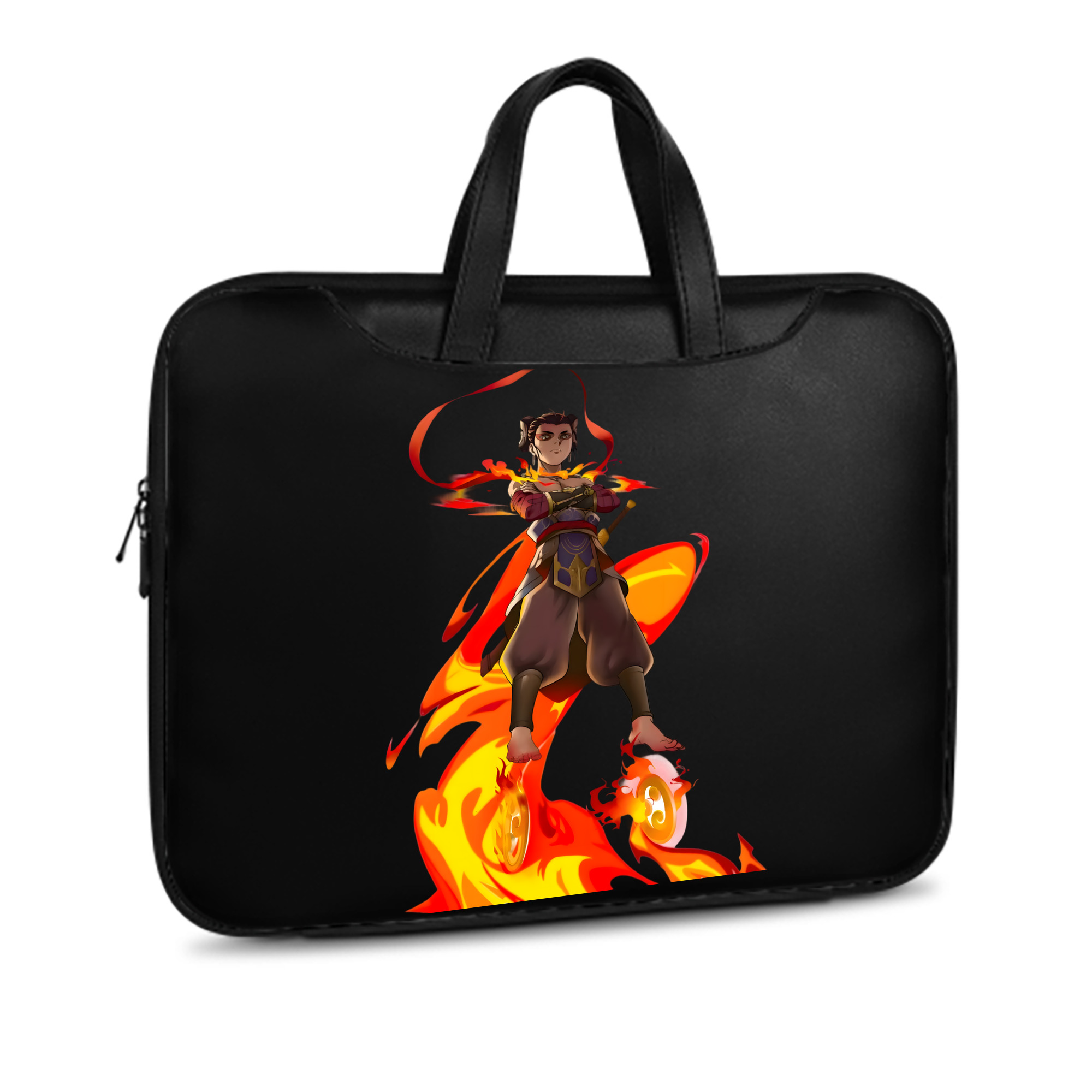 （画像用） Ne Zha 2 ナタ 魔童の大暴れ レザーラップトップバッグ　ノートパソコンケース