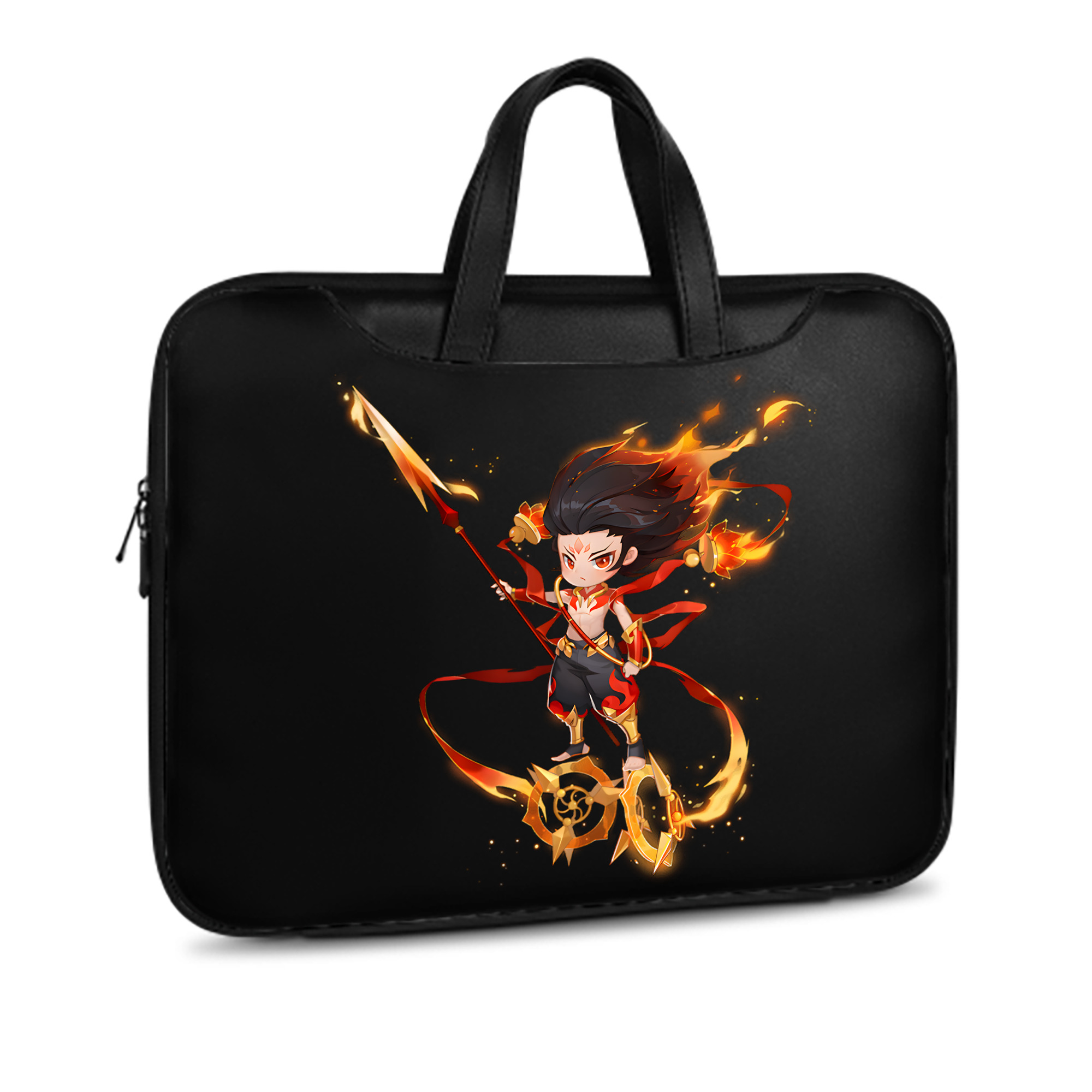 （画像用） Ne Zha 2 ナタ 魔童の大暴れ レザーラップトップバッグ　ノートパソコンケース