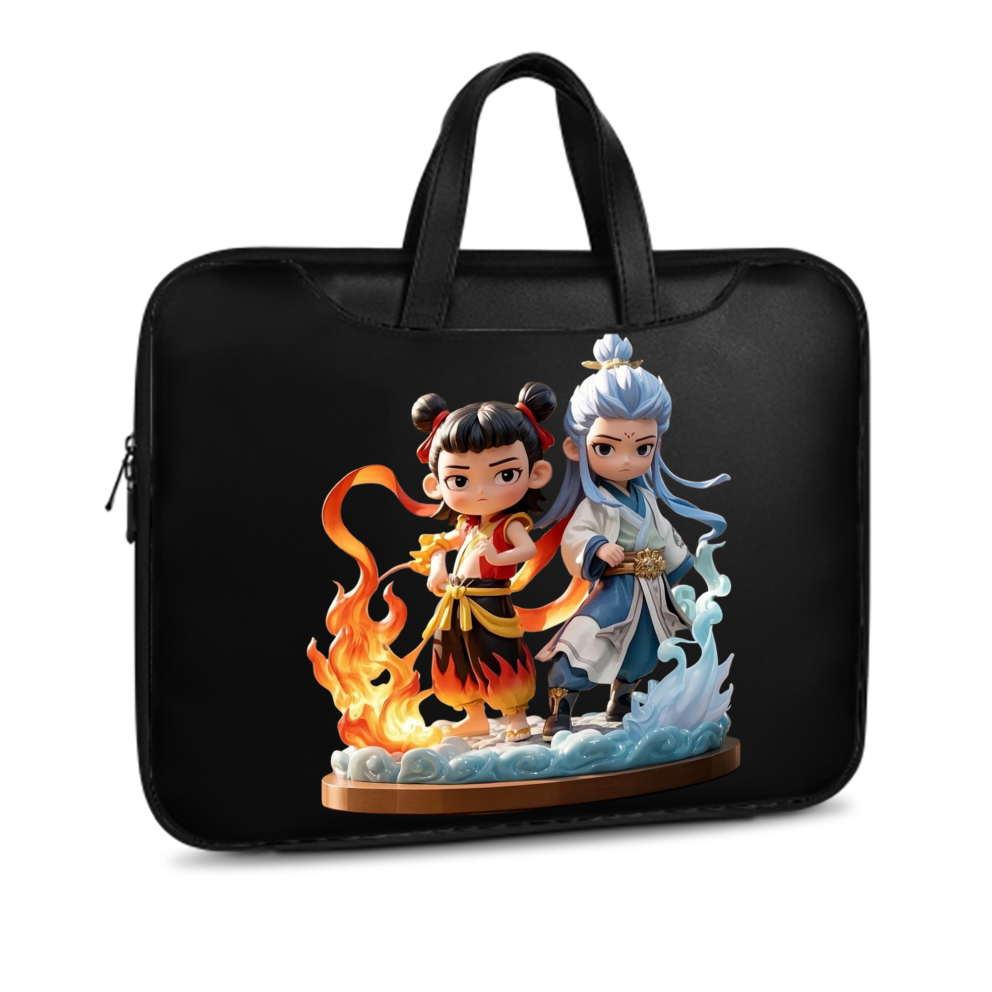 （画像用） Ne Zha 2 ナタ 魔童の大暴れ レザーラップトップバッグ　ノートパソコンケース