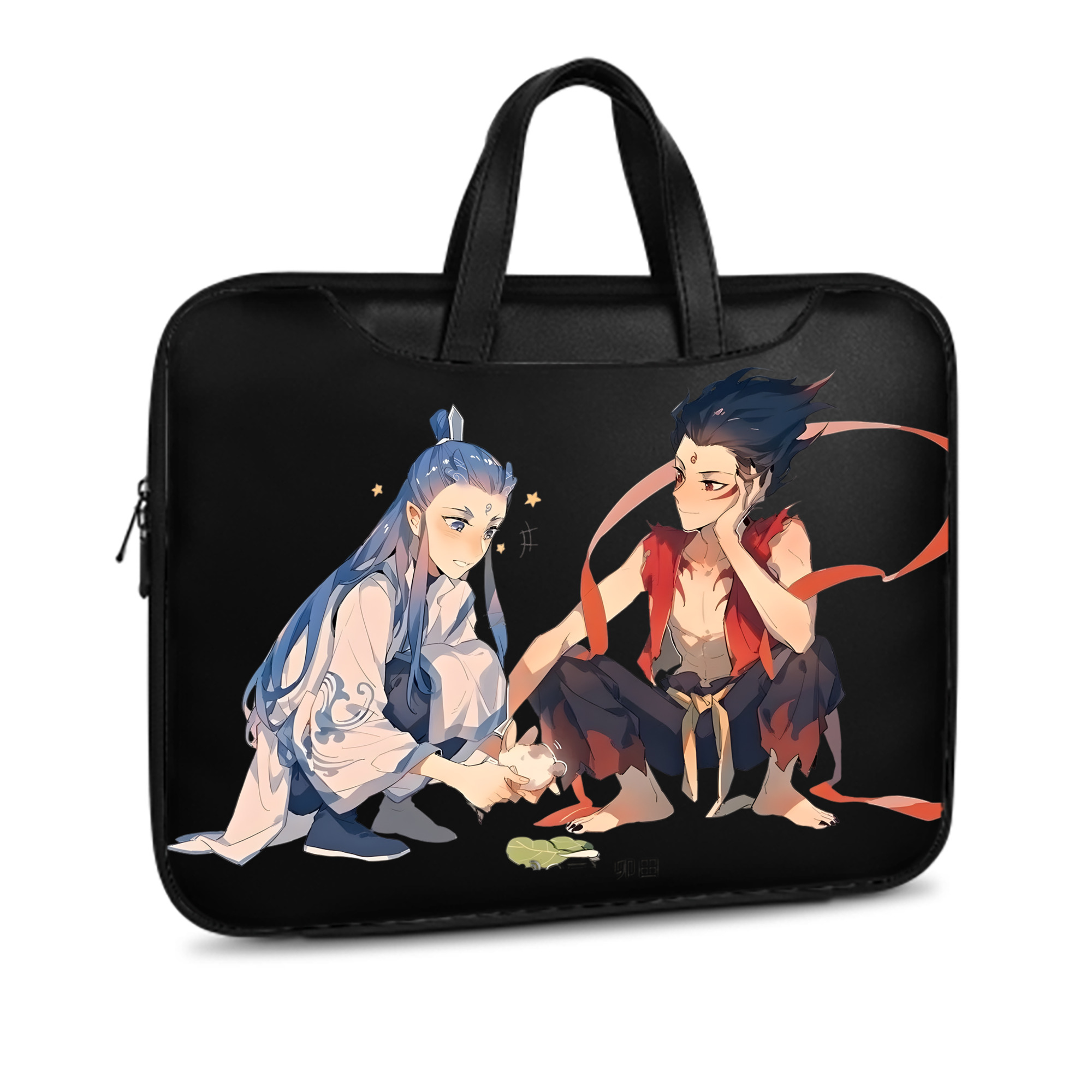 （画像用） Ne Zha 2 ナタ 魔童の大暴れ レザーラップトップバッグ　ノートパソコンケース