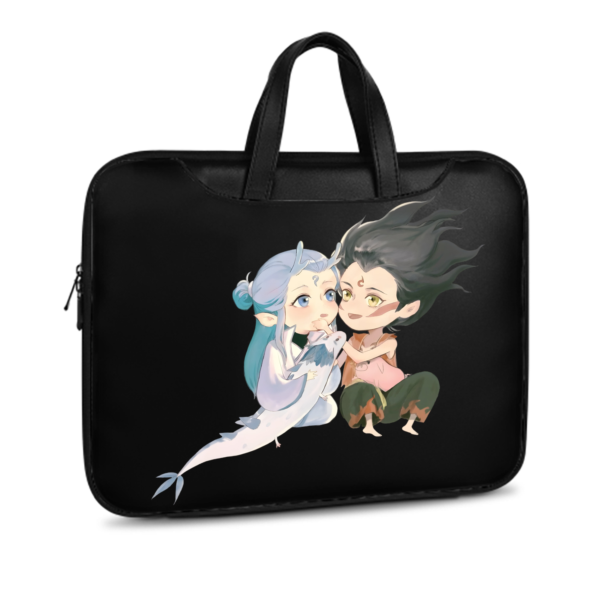 （画像用） Ne Zha 2 ナタ 魔童の大暴れ レザーラップトップバッグ　ノートパソコンケース
