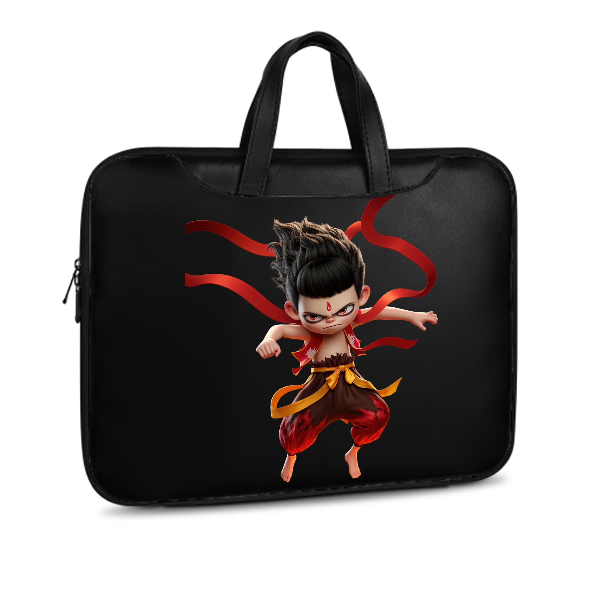 （画像用） Ne Zha 2 ナタ 魔童の大暴れ レザーラップトップバッグ　ノートパソコンケース