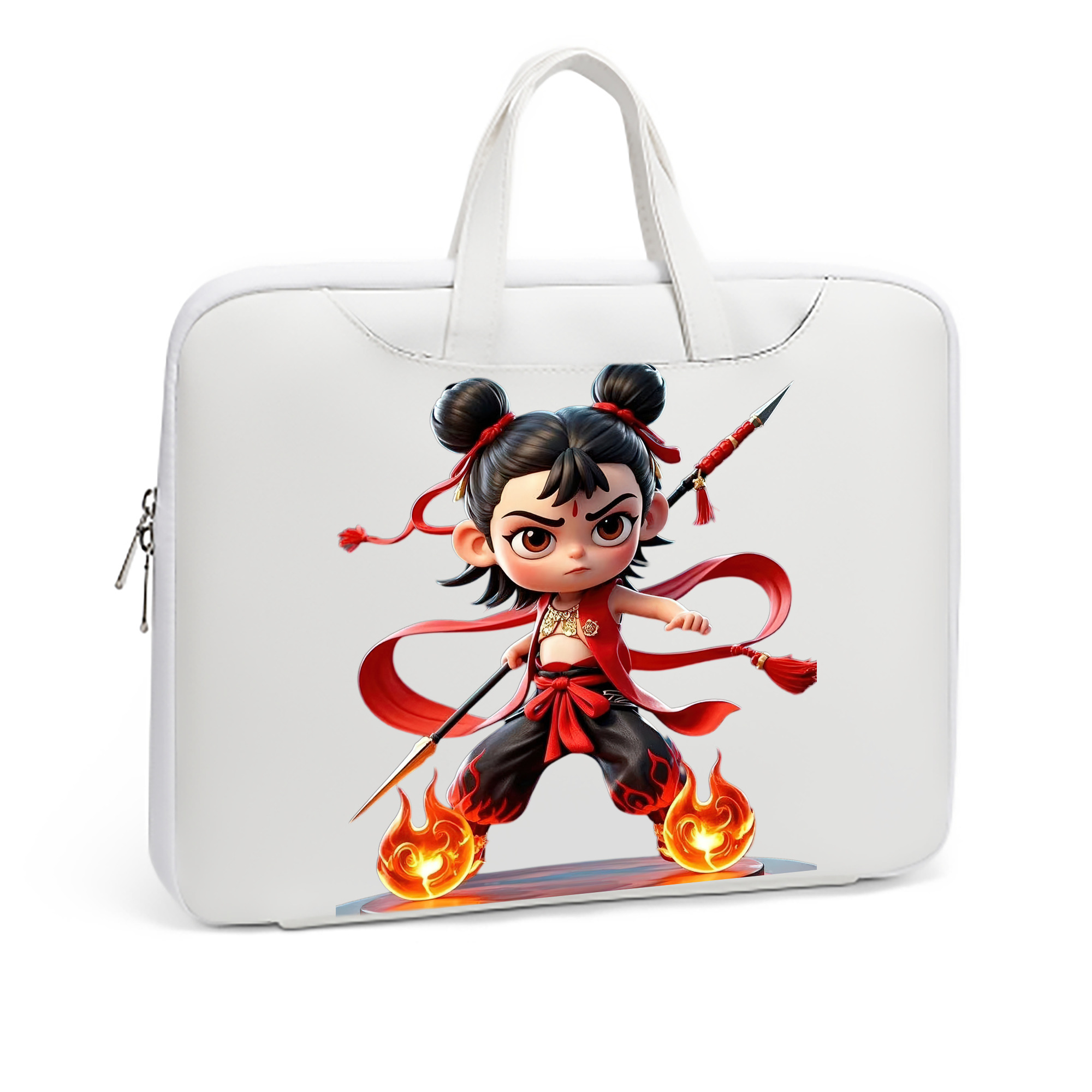 （画像用） Ne Zha 2 ナタ 魔童の大暴れ レザーラップトップバッグ　ノートパソコンケース
