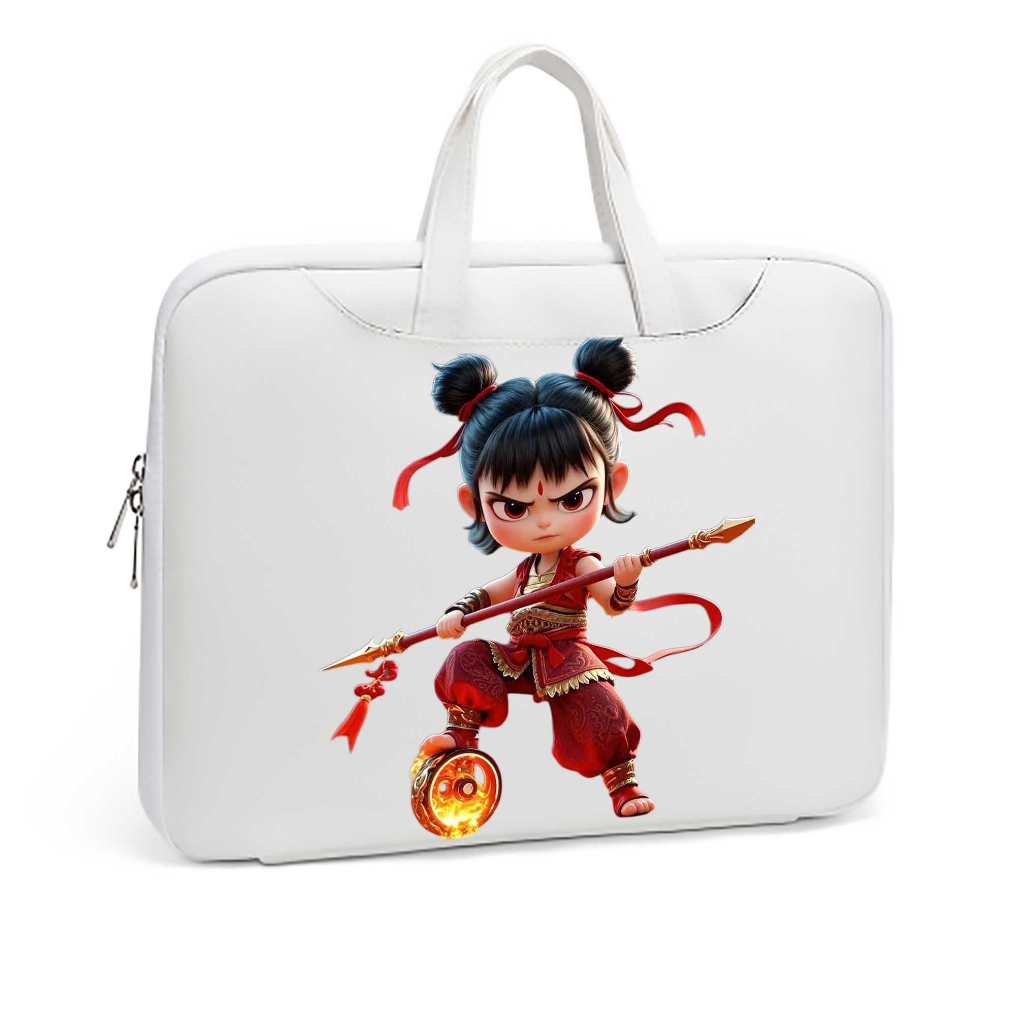 （画像用） Ne Zha 2 ナタ 魔童の大暴れ レザーラップトップバッグ　ノートパソコンケース
