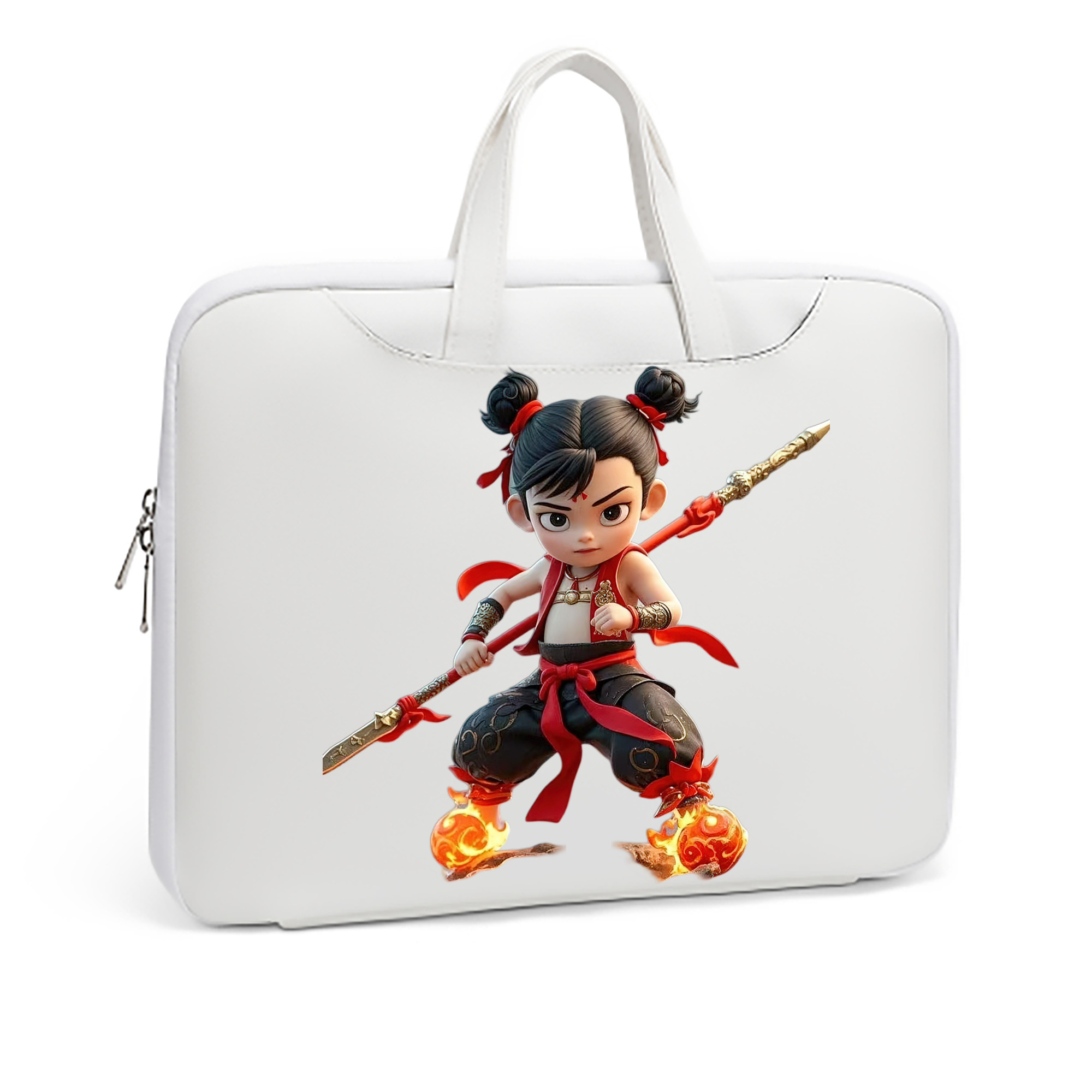 （画像用） Ne Zha 2 ナタ 魔童の大暴れ レザーラップトップバッグ　ノートパソコンケース