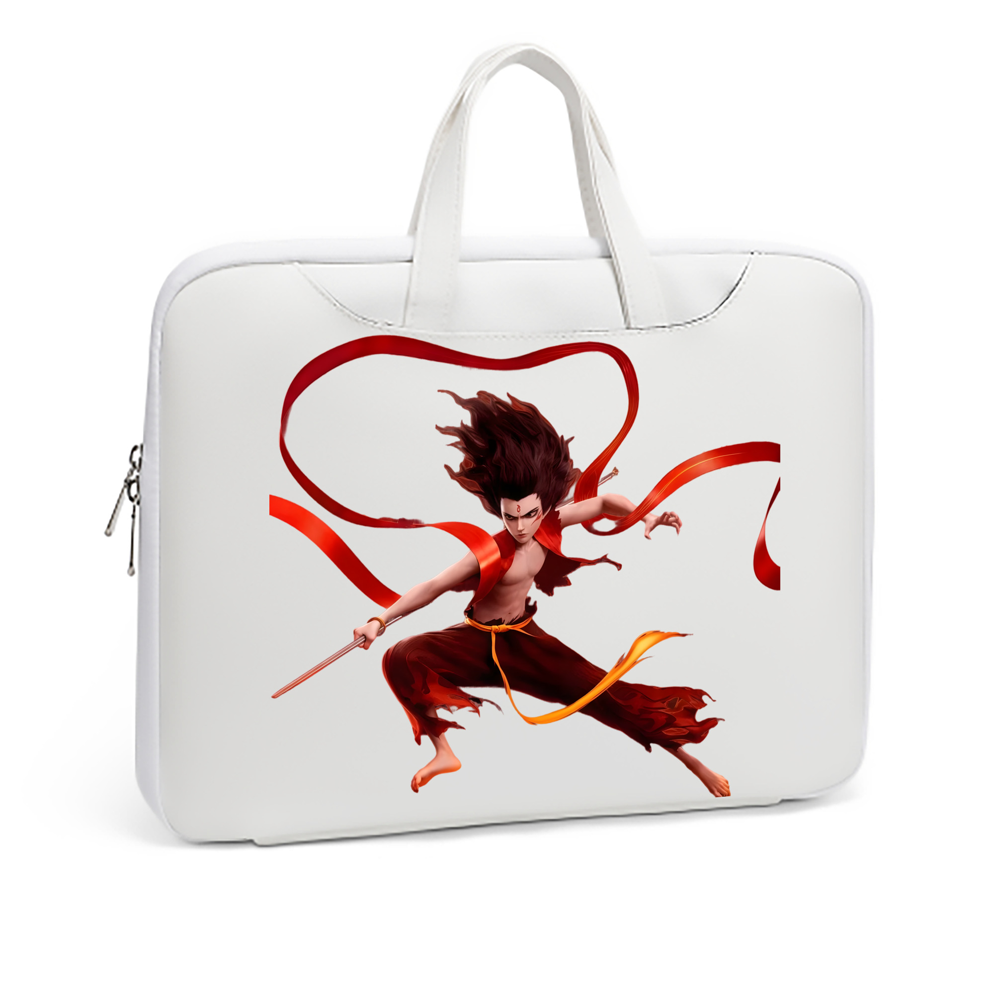 （画像用） Ne Zha 2 ナタ 魔童の大暴れ レザーラップトップバッグ　ノートパソコンケース