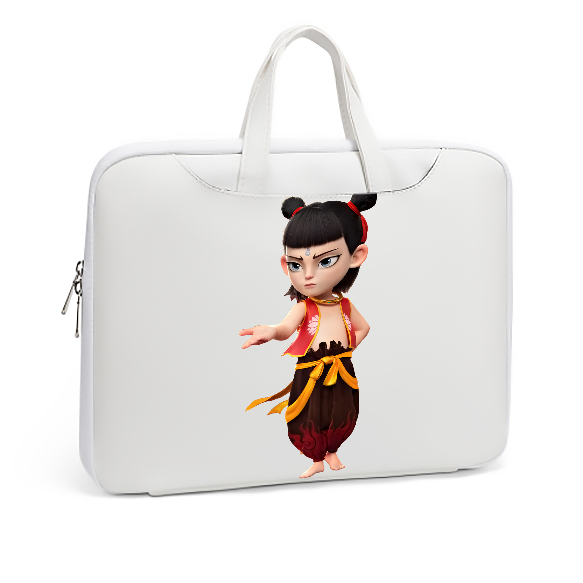 （画像用） Ne Zha 2 ナタ 魔童の大暴れ レザーラップトップバッグ　ノートパソコンケース